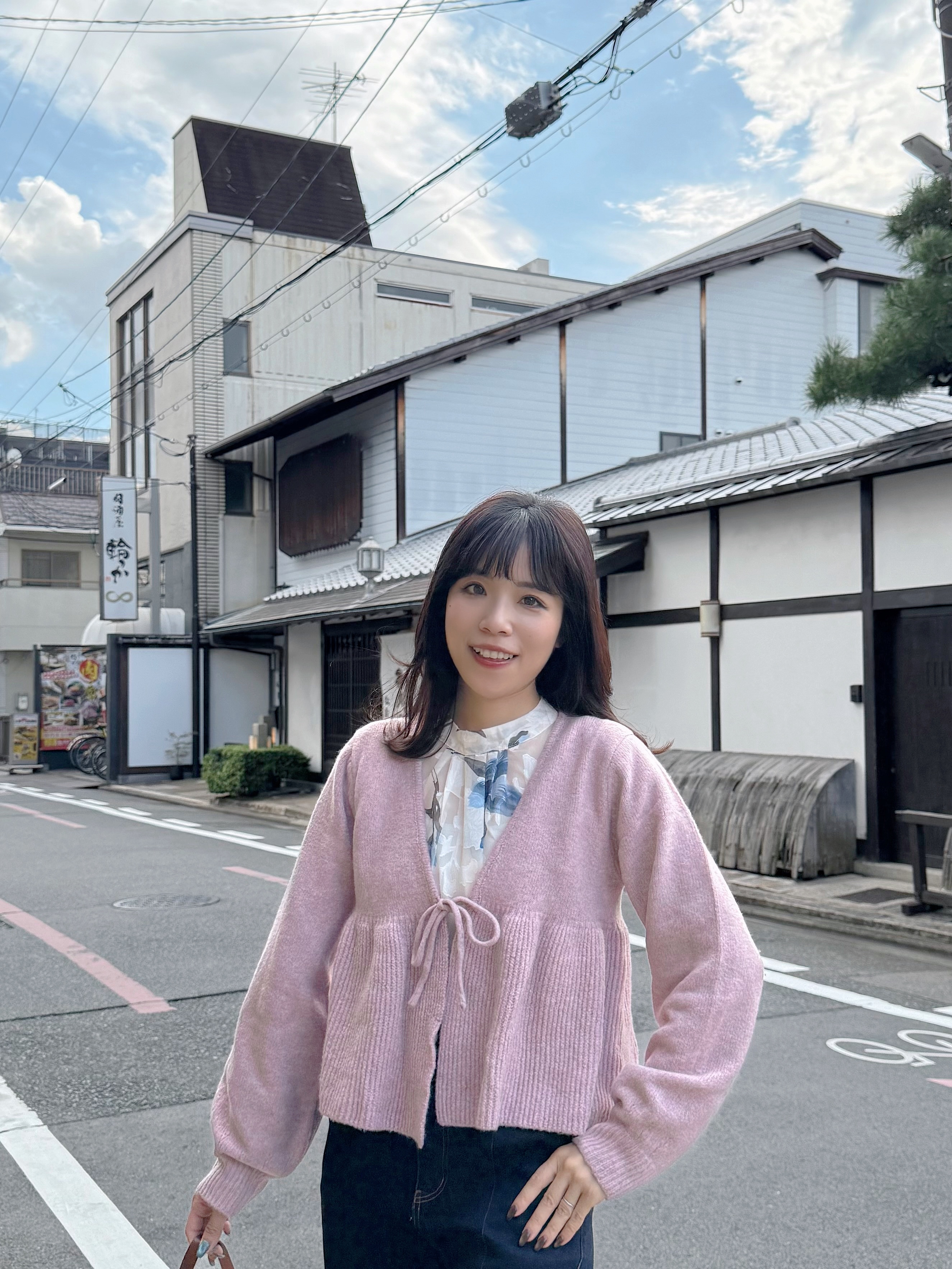 泡泡袖蝴蝶結冷外套上衣