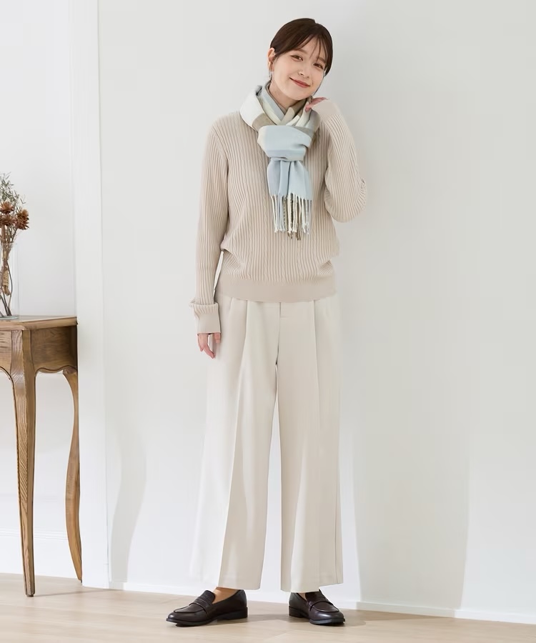 9色・ONESIZE・格紋流蘇圍巾