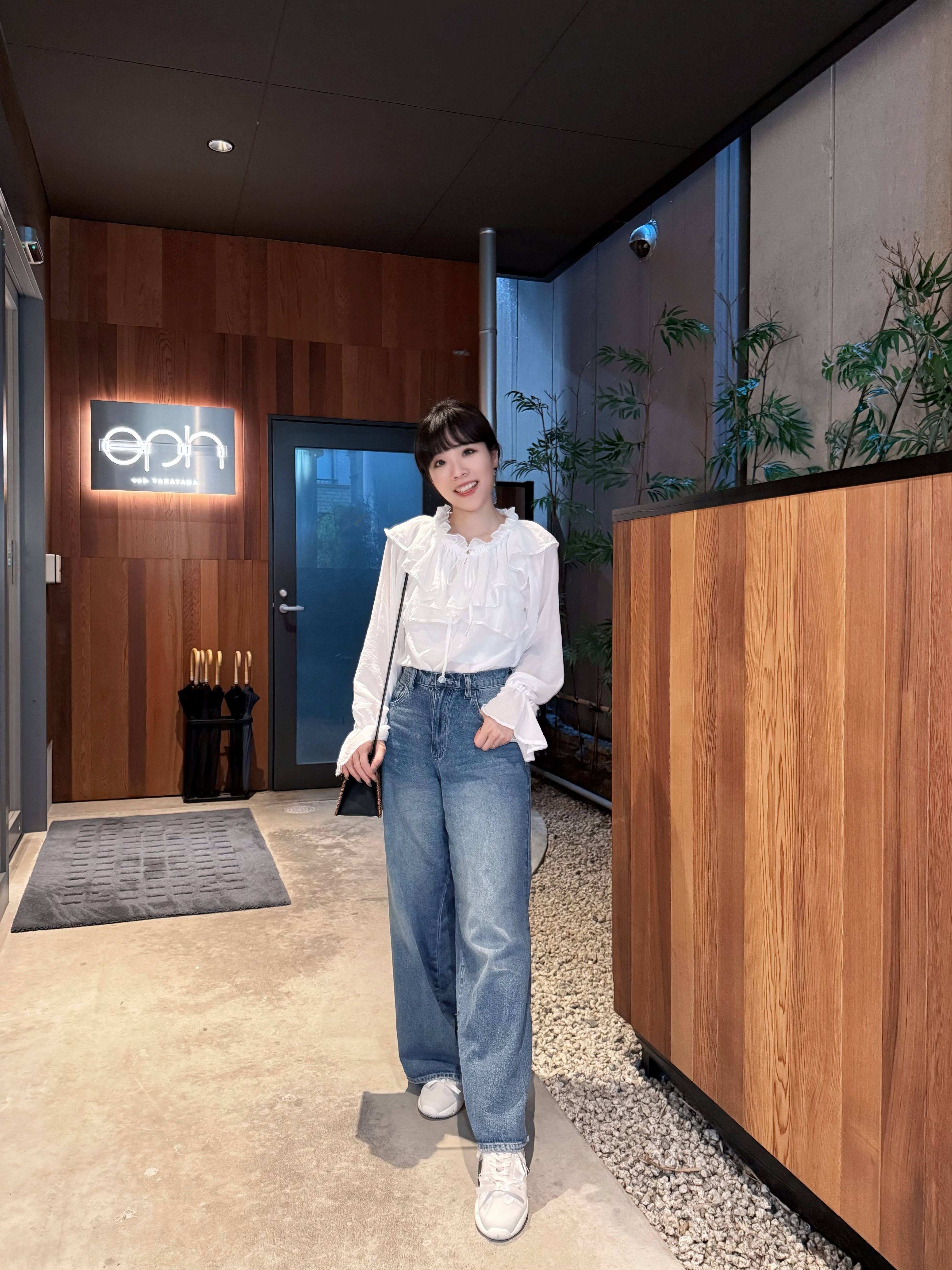 2Way波浪領束袖薄長袖上衣