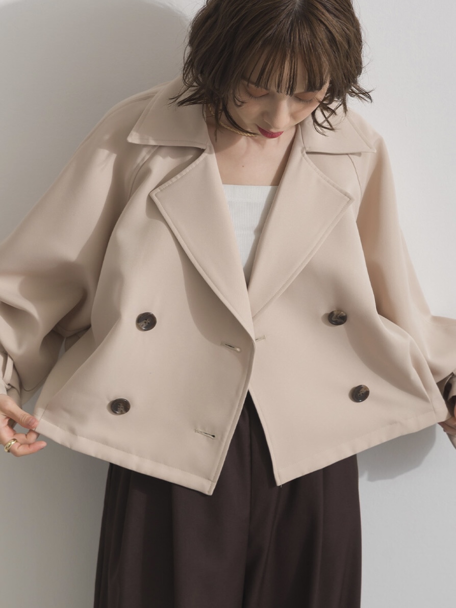 3色•基礎短款後波浪乾濕外套