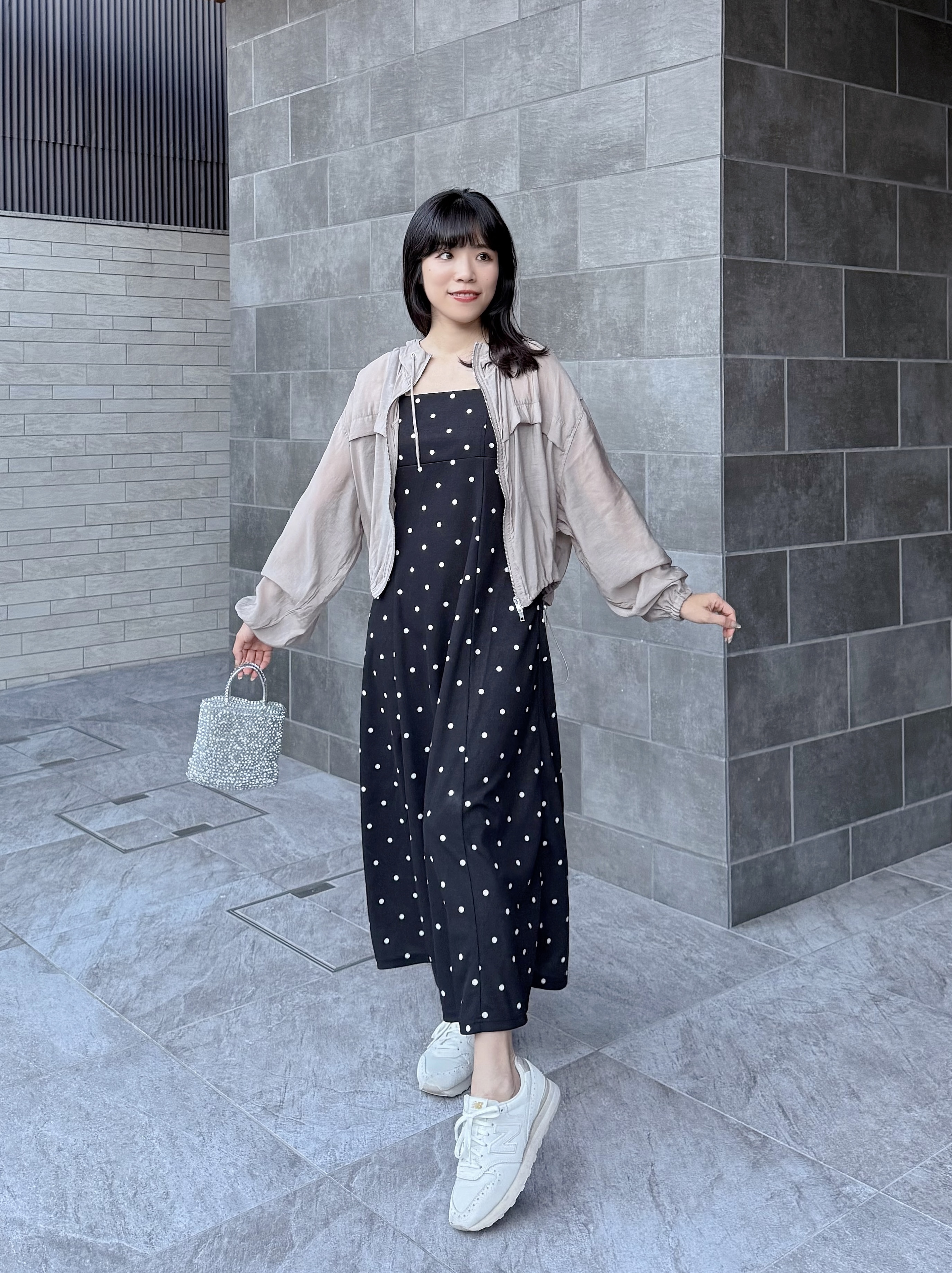 吊帶雪紡連身裙