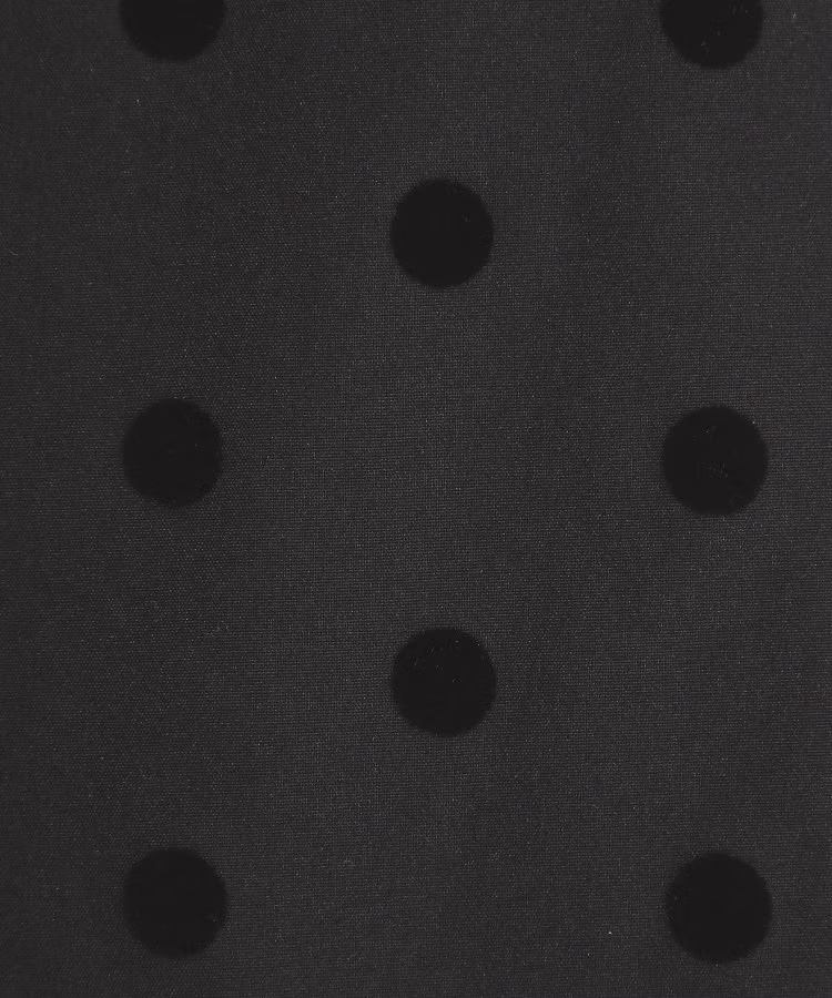 植絨波點A line半身裙