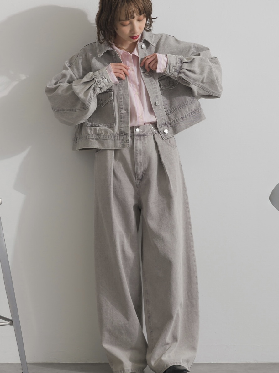 2色•淡色系小寬鬆牛仔外套