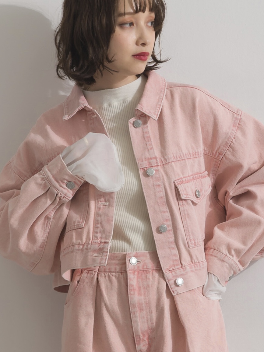 2色•淡色系小寬鬆牛仔外套
