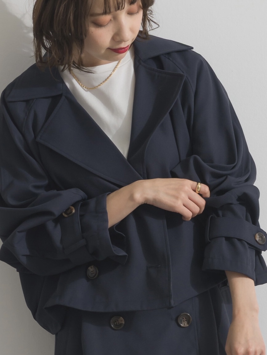 3色•基礎短款後波浪乾濕外套