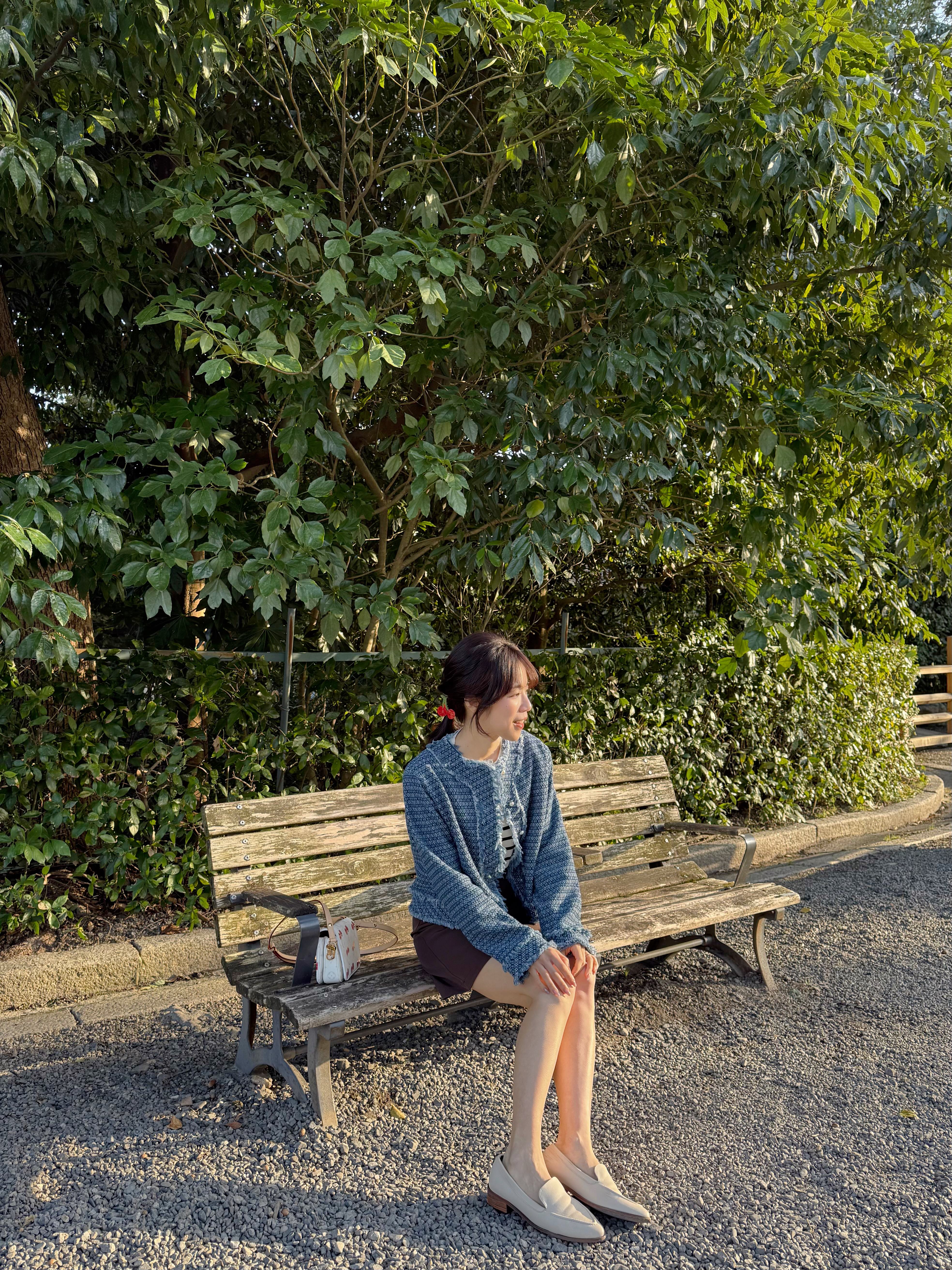 小香風牛仔色流蘇Tweed外套