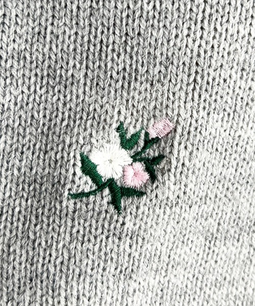 3色•M-L碼•花卉刺繡針織外套