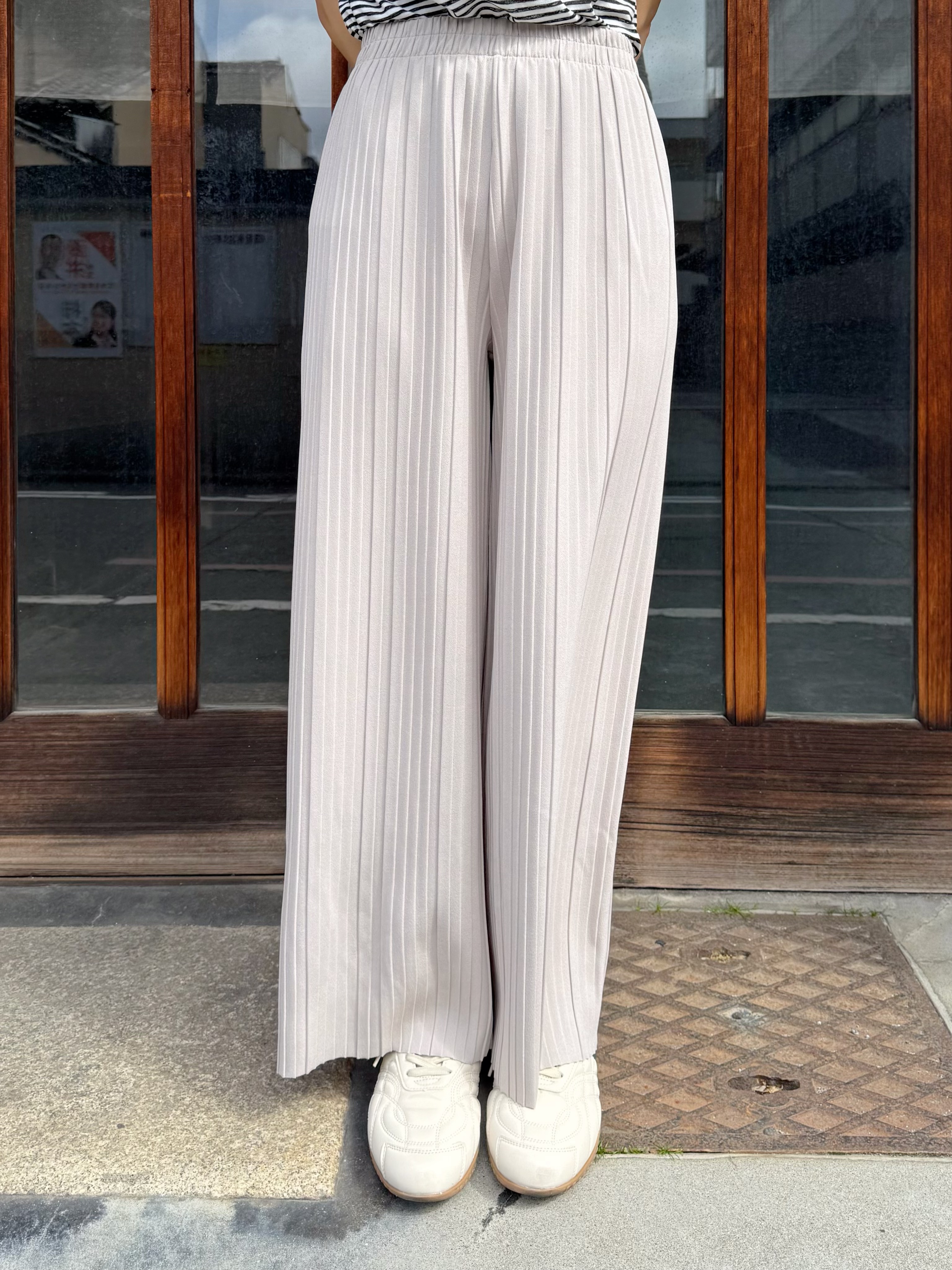 2色•可自行剪裁百摺長褲