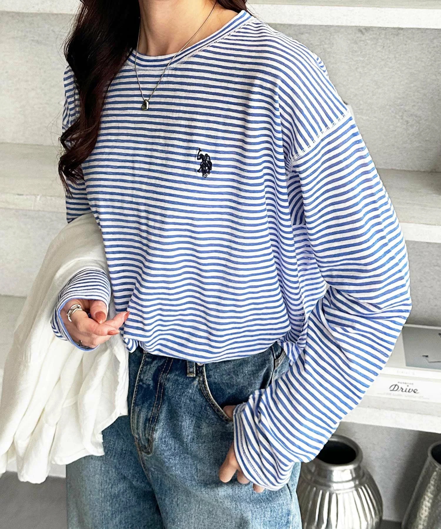 6色•Polo薄款刺繡Logo Tee