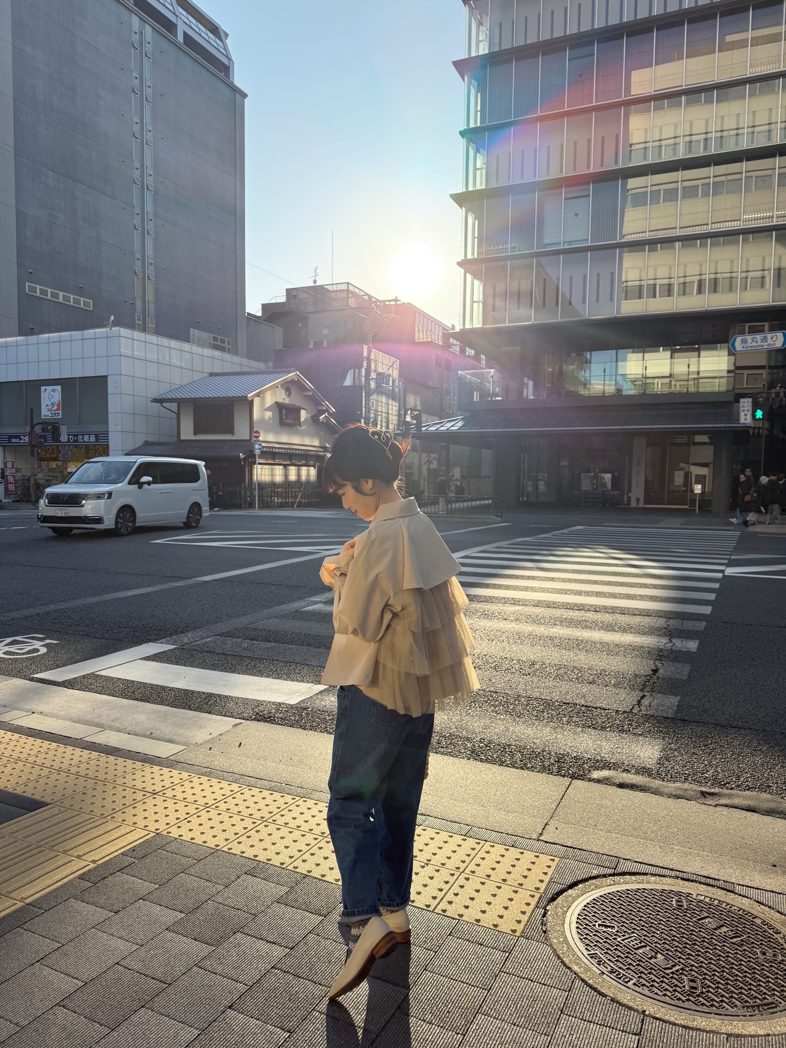 後紗紗層次乾濕外套