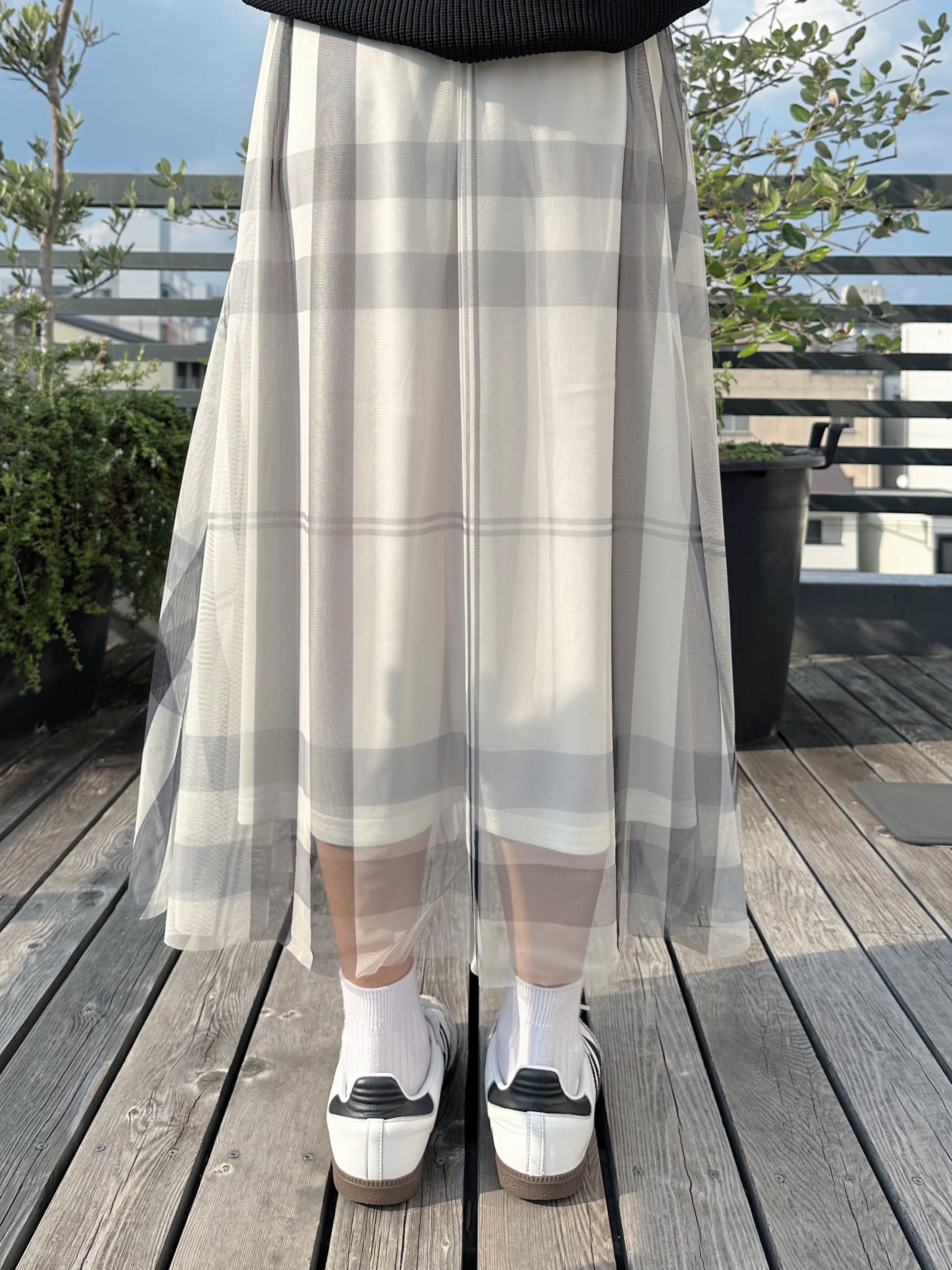 大格仔柄紗裙