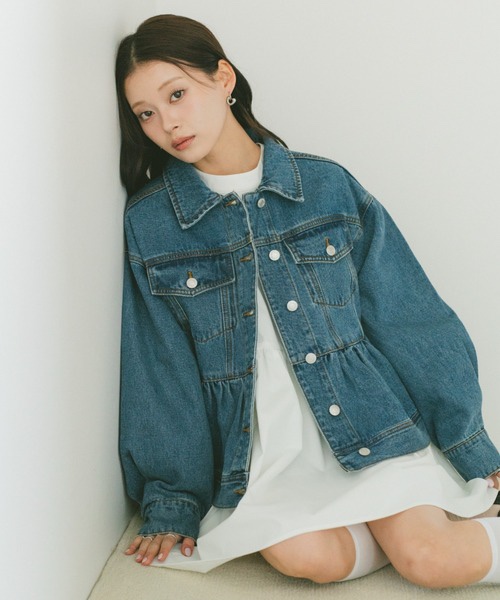 2色•傘尾牛仔外套