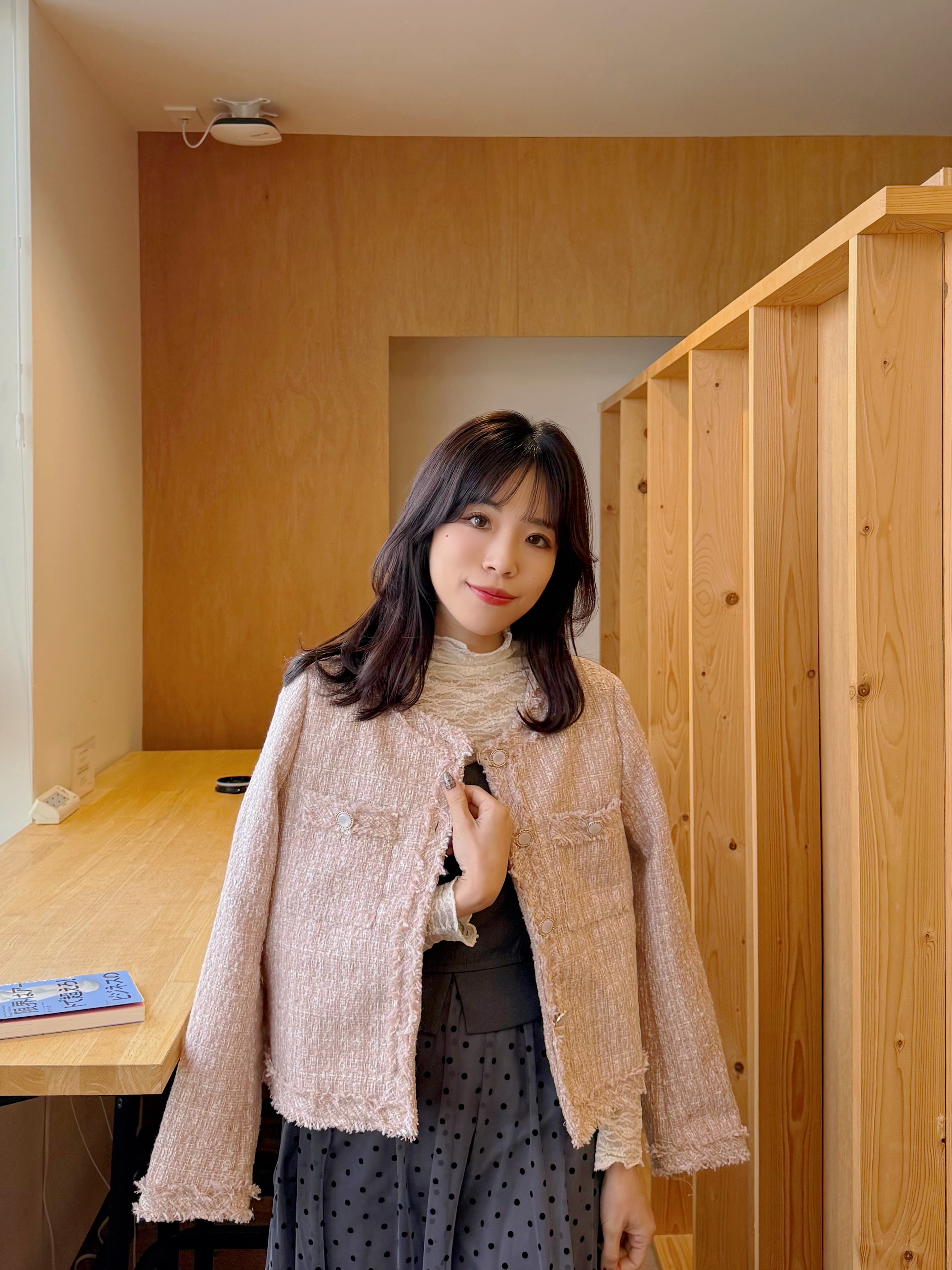 3色•圓領小香風Tweed外套