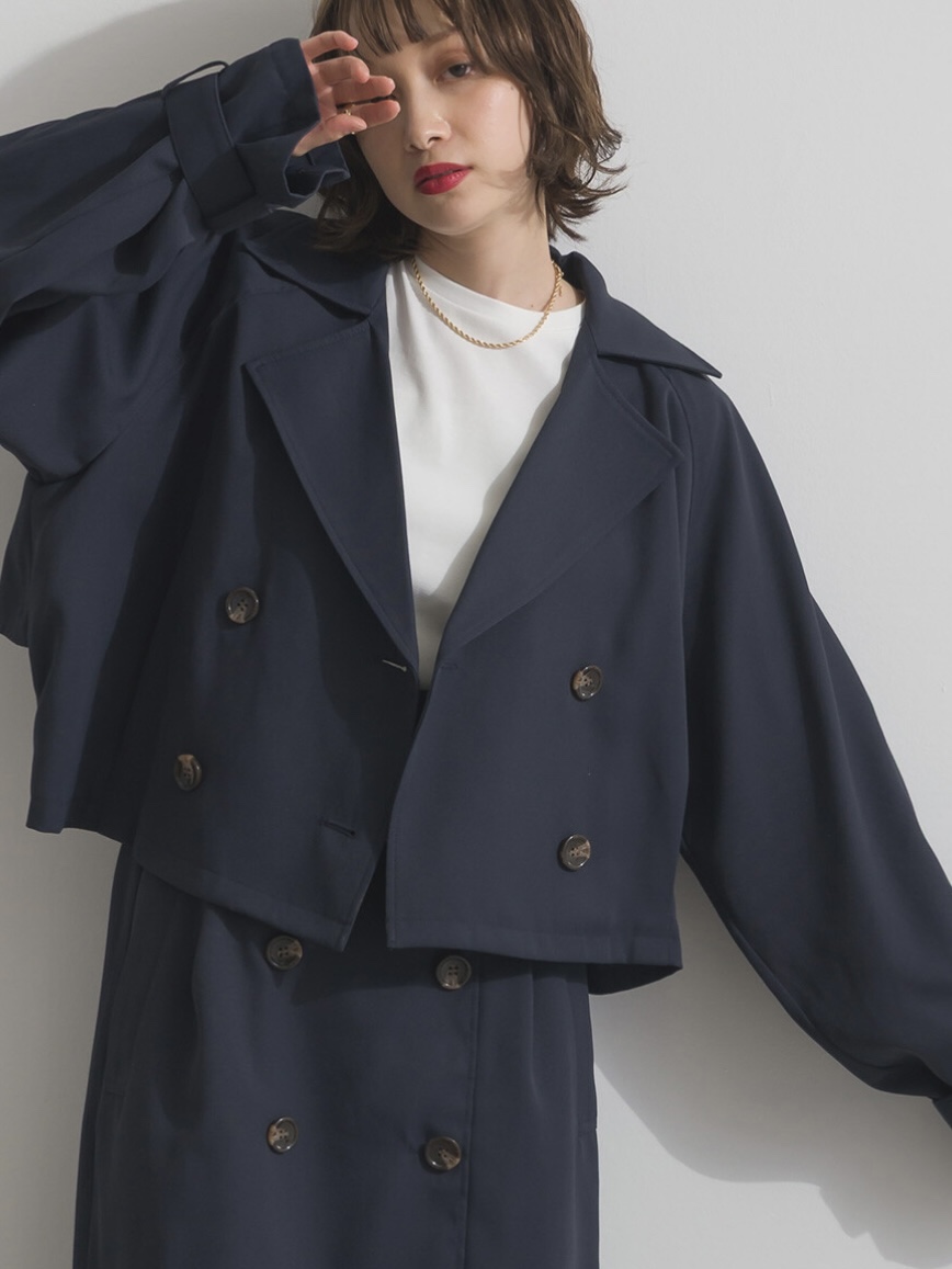 3色•基礎短款後波浪乾濕外套