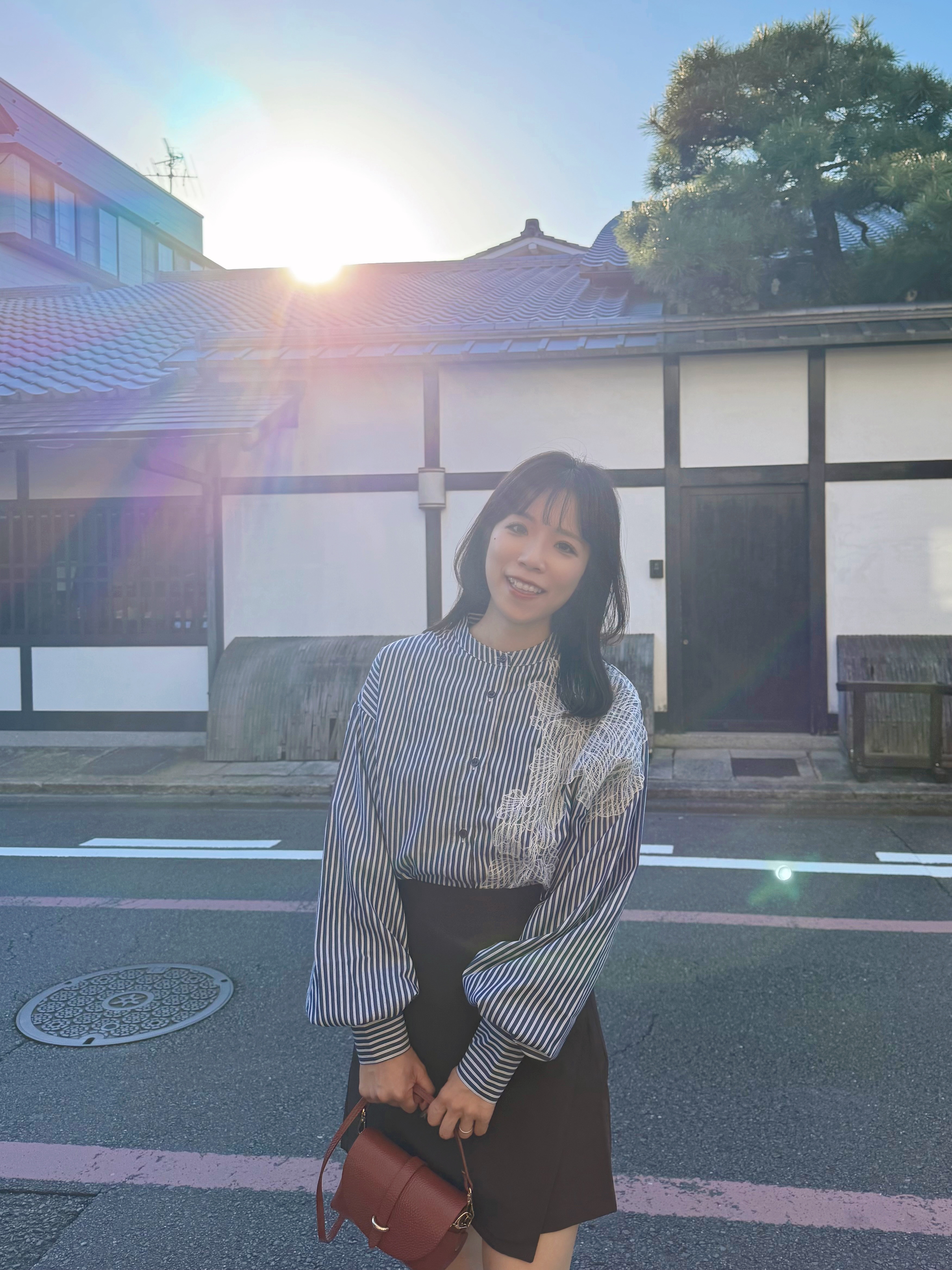 蕾絲車花圓領雪紡恤衫