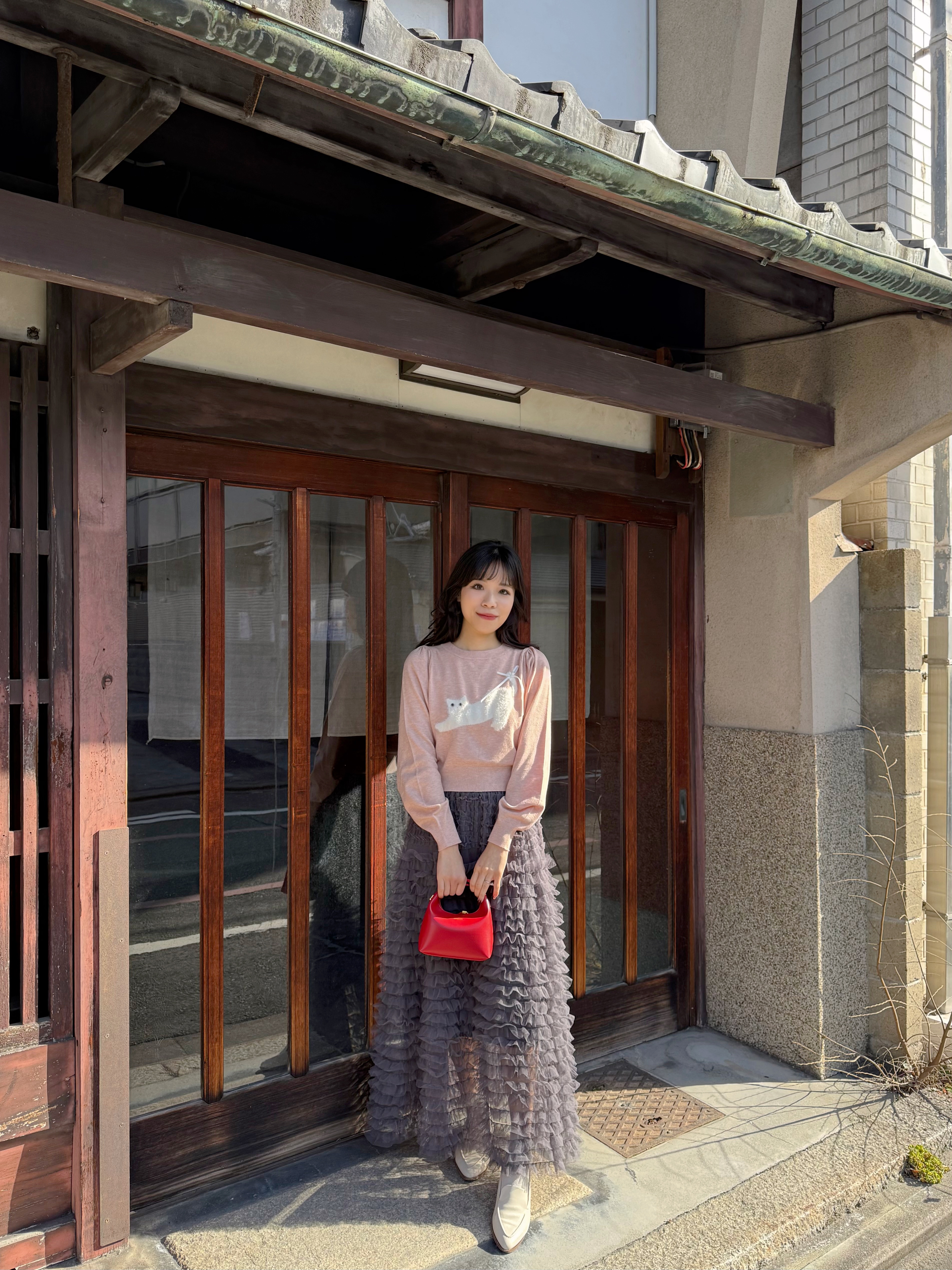 3色•層次紗紗長款半身裙