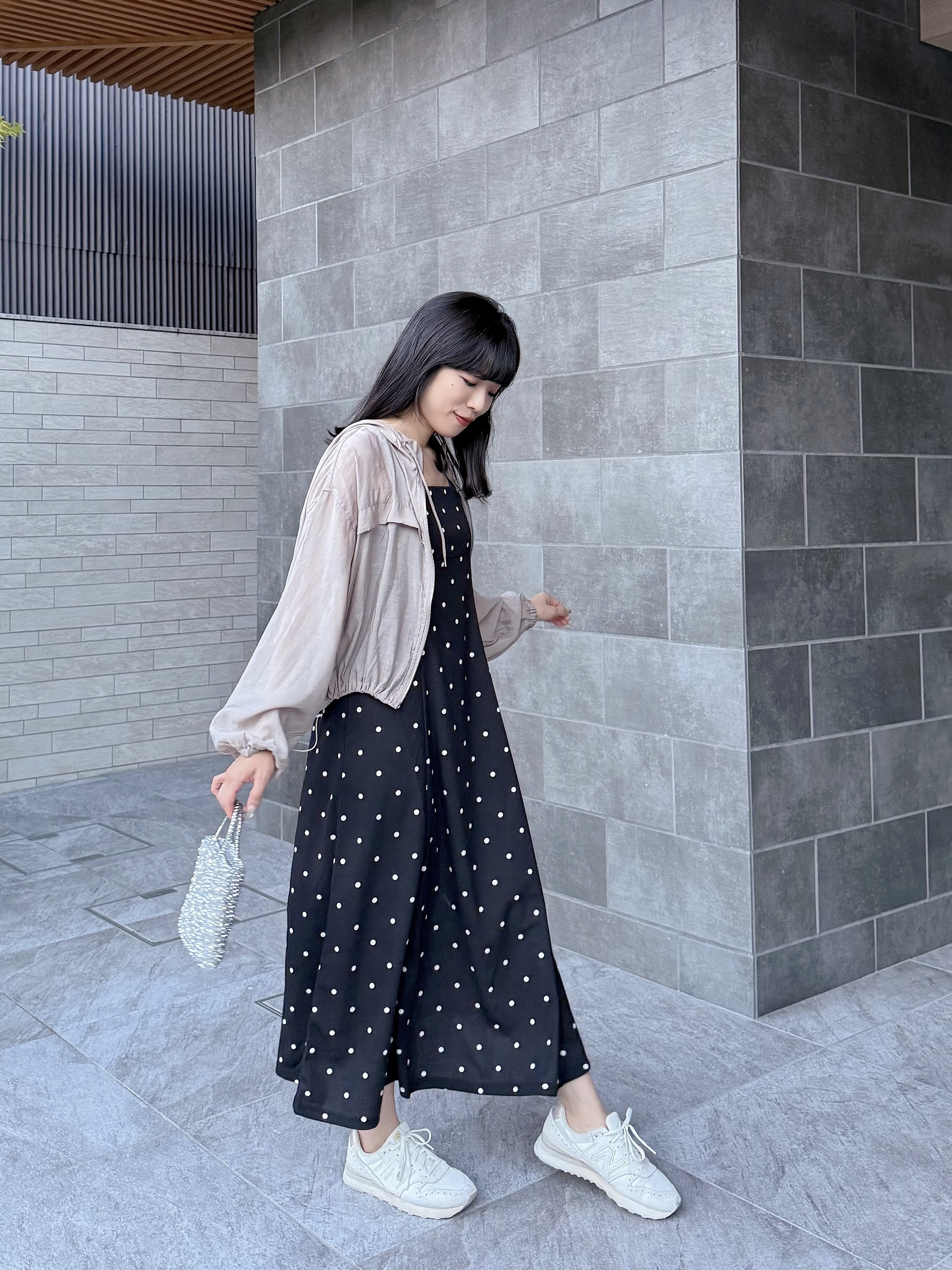 吊帶雪紡連身裙