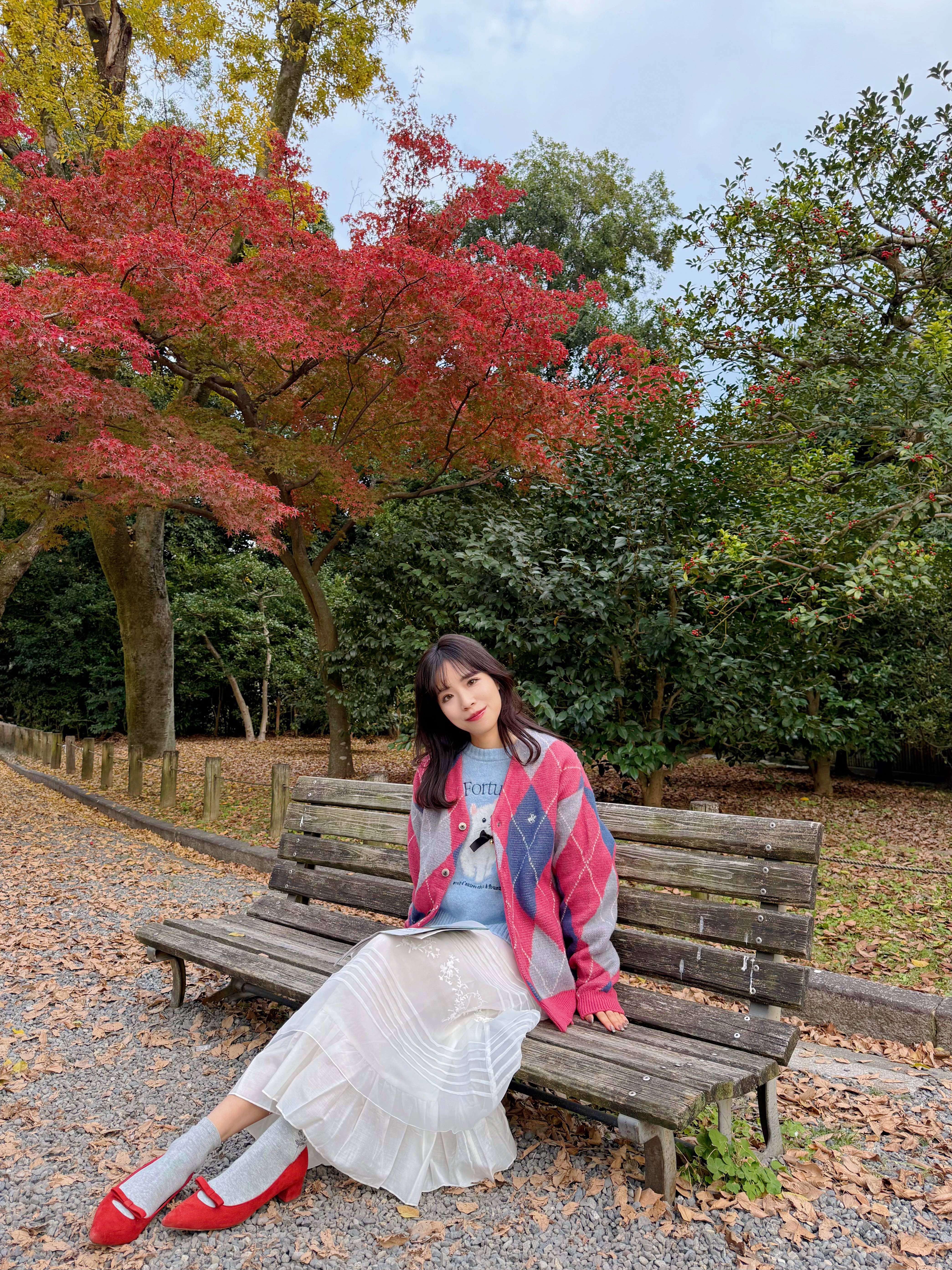 2色•拼色菱格紋Polo冷外套