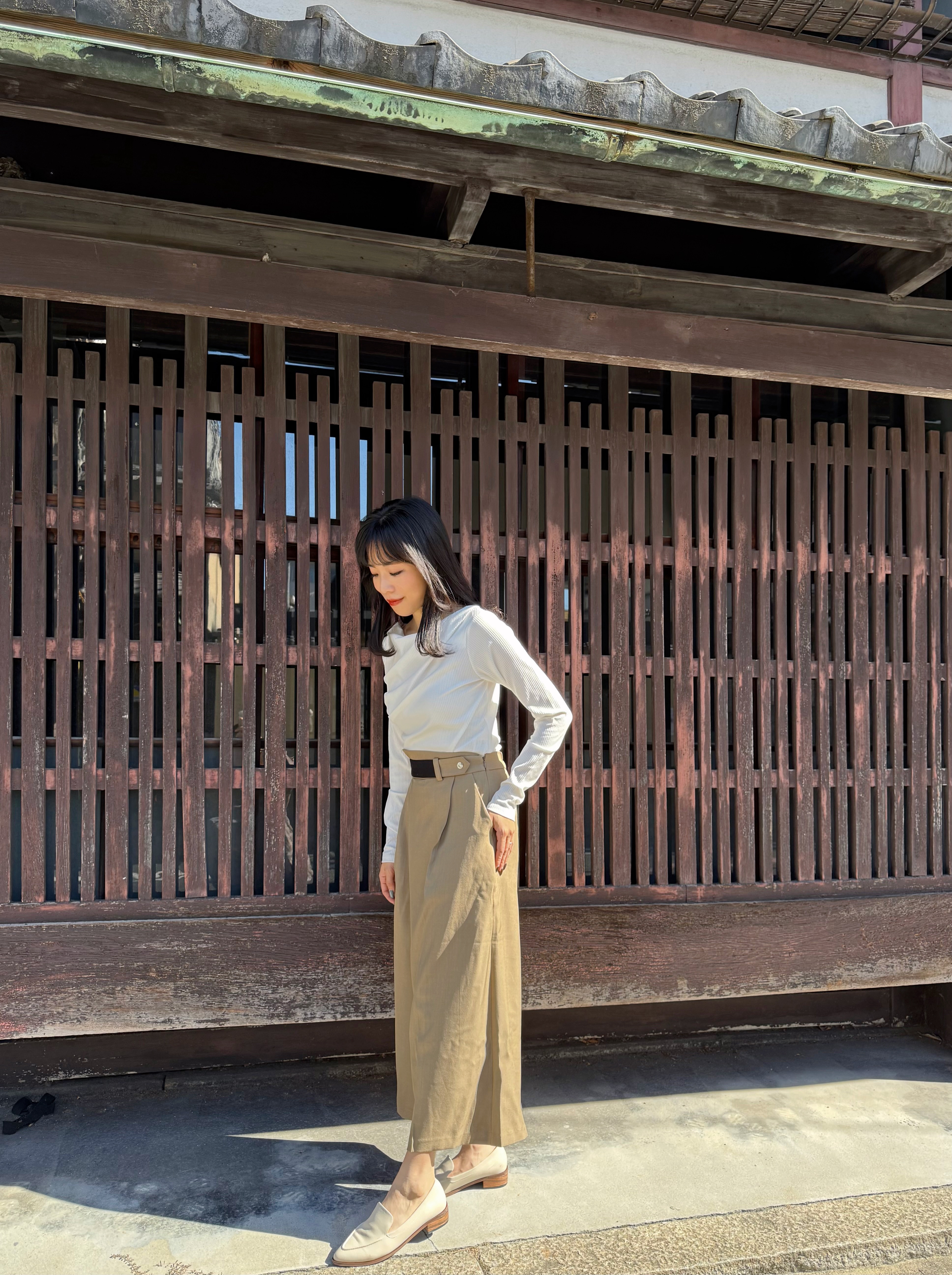 5色•不規則領長袖上衣