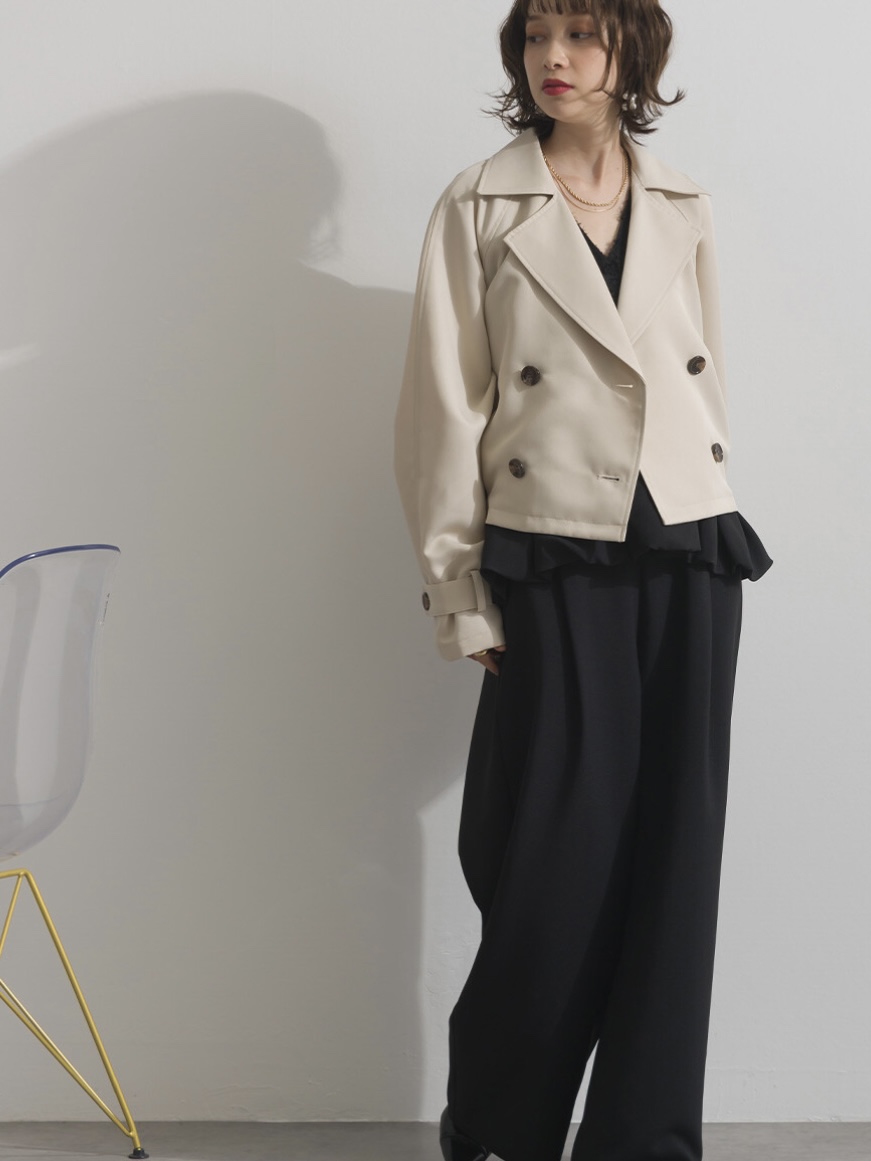 3色•基礎短款後波浪乾濕外套