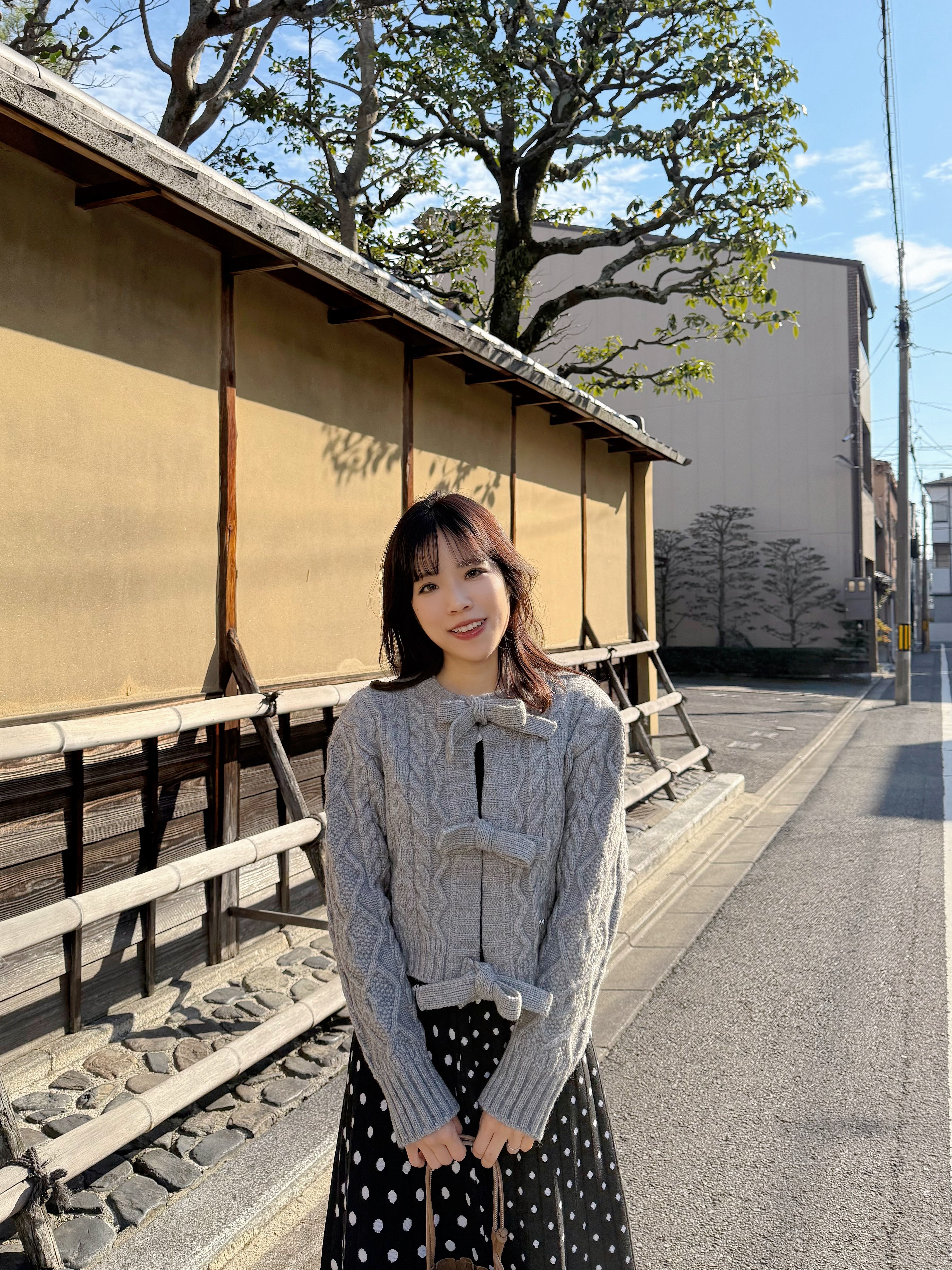 蝴蝶結羅紋短款冷外套