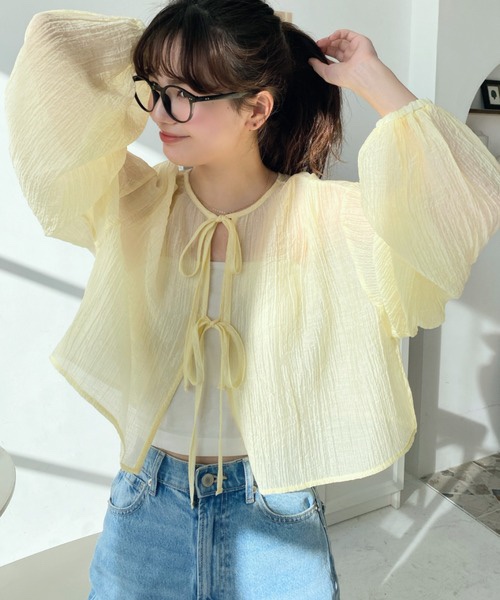 5色•2 Way前後薄雪紡外套上衣