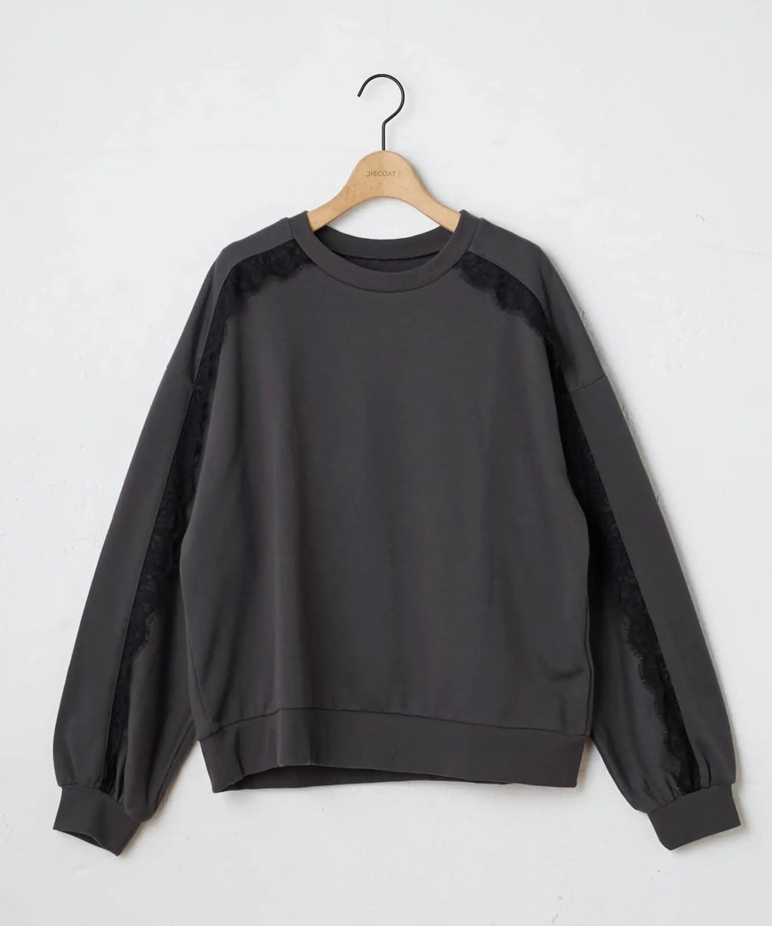 3色•Size M•蕾絲拼接圓領衛衣