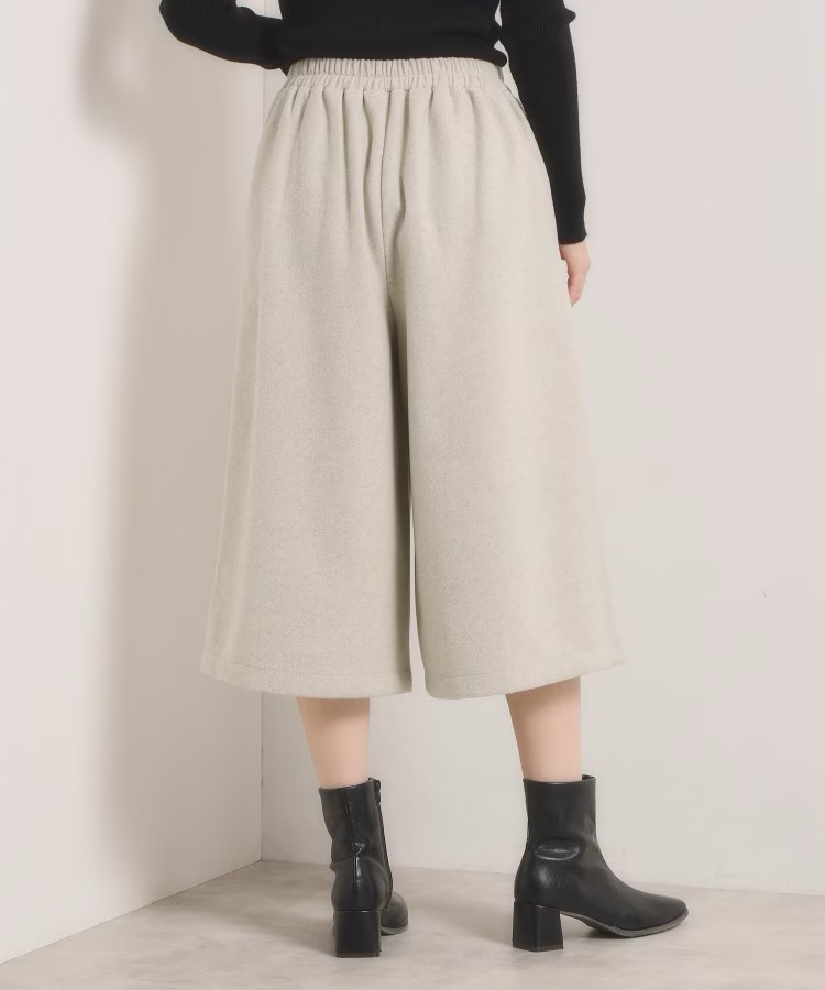 3色•淨色絨及膝長褲