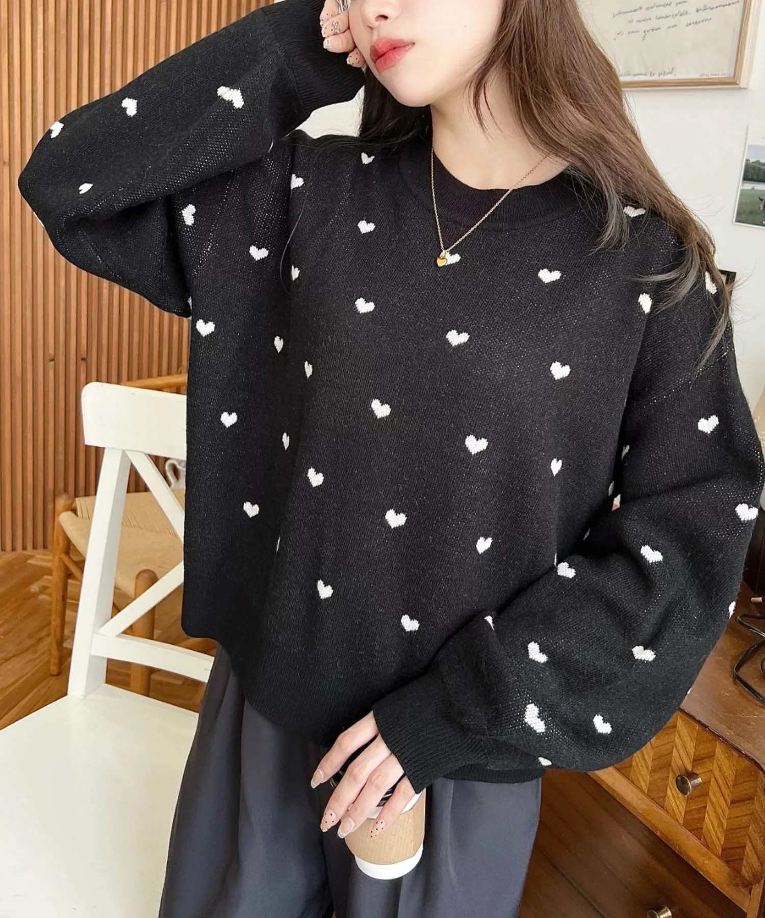 心心針織上衣