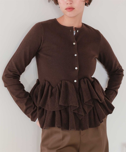 8色•波浪擺針織外套