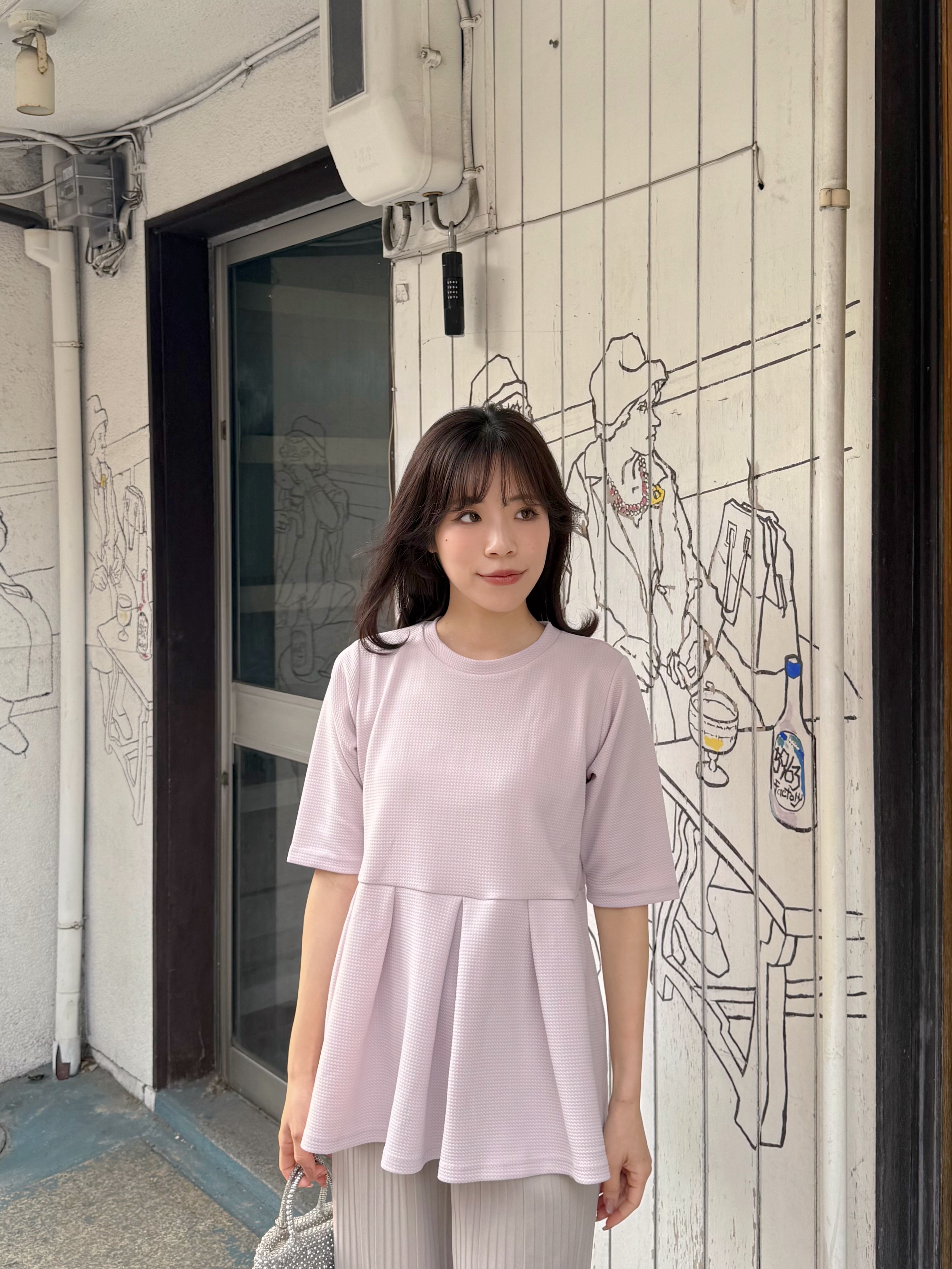 2色•傘擺寬鬆Tee