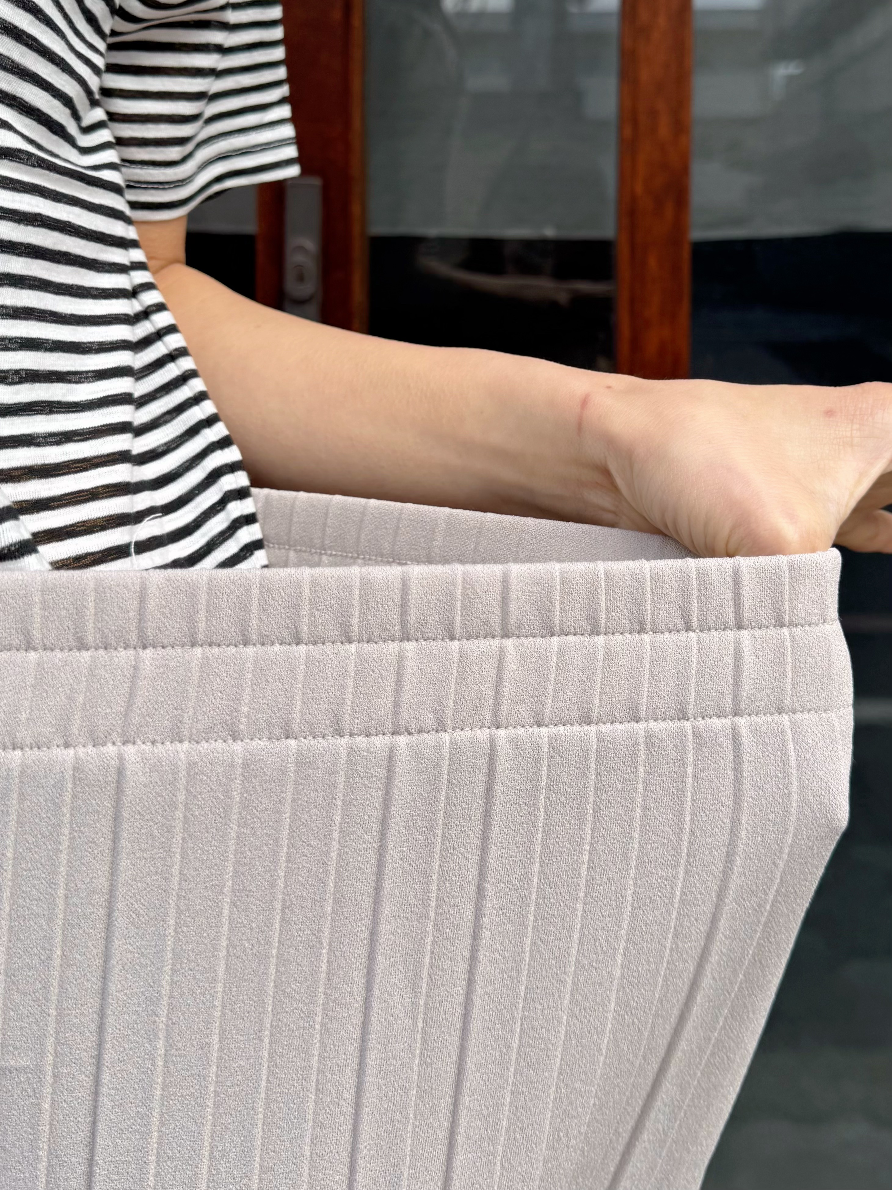 2色•可自行剪裁百摺長褲