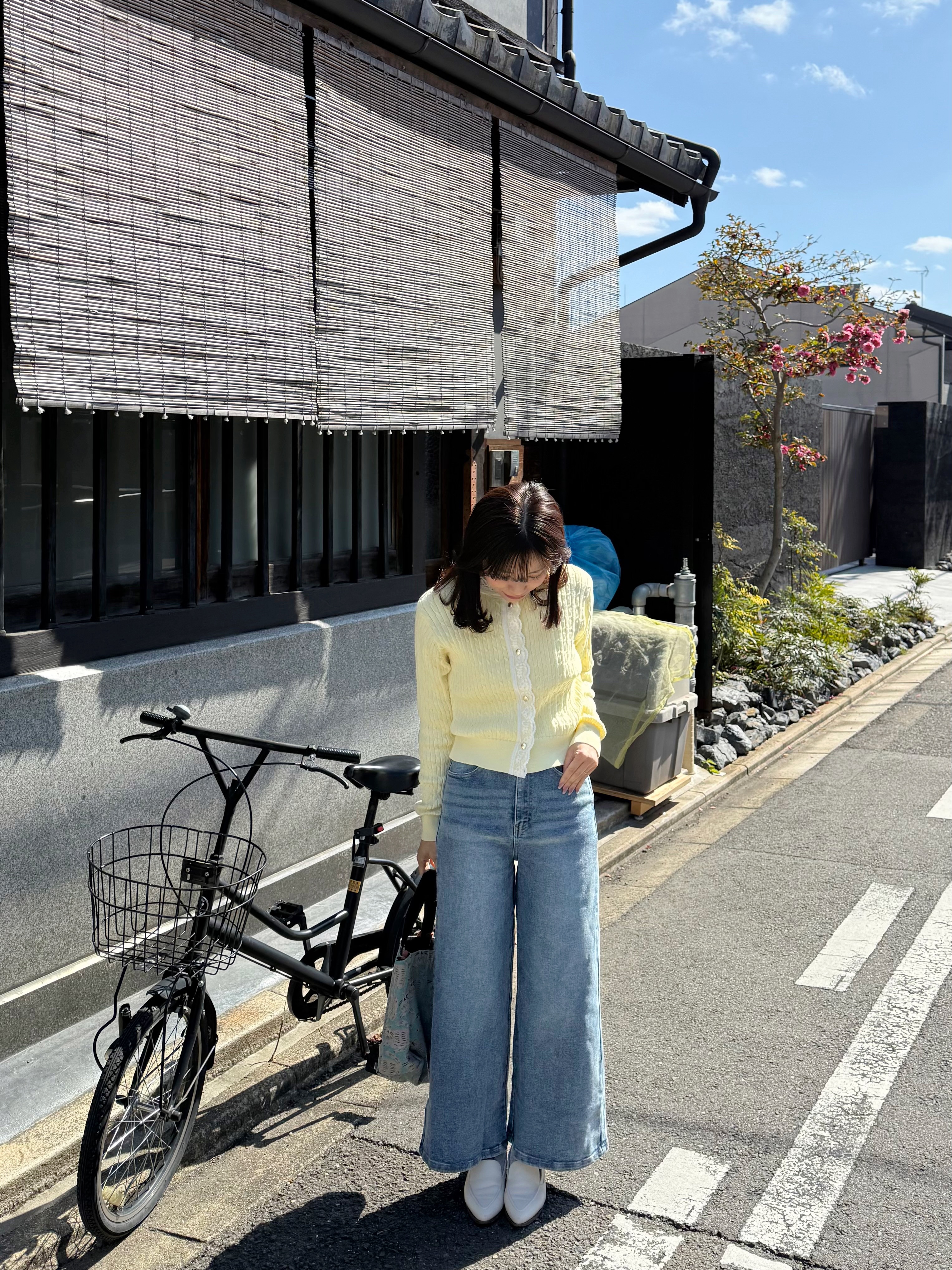 3色•蕾絲企領麻花針織外套