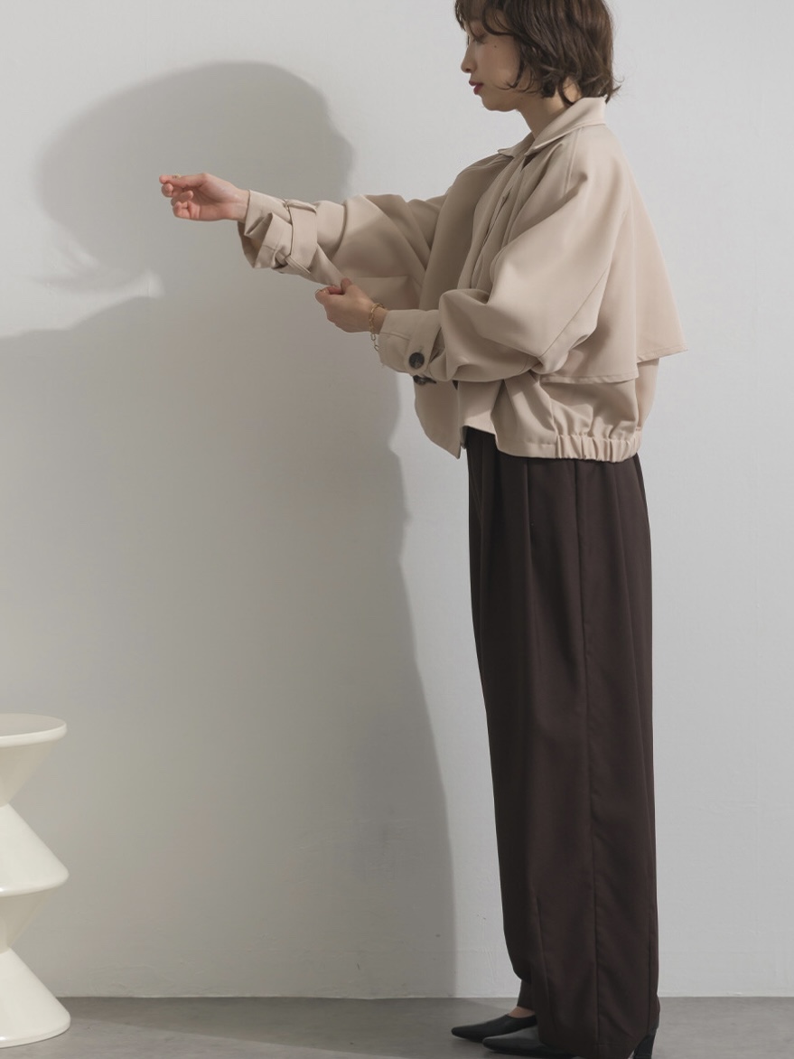 3色•基礎短款後波浪乾濕外套