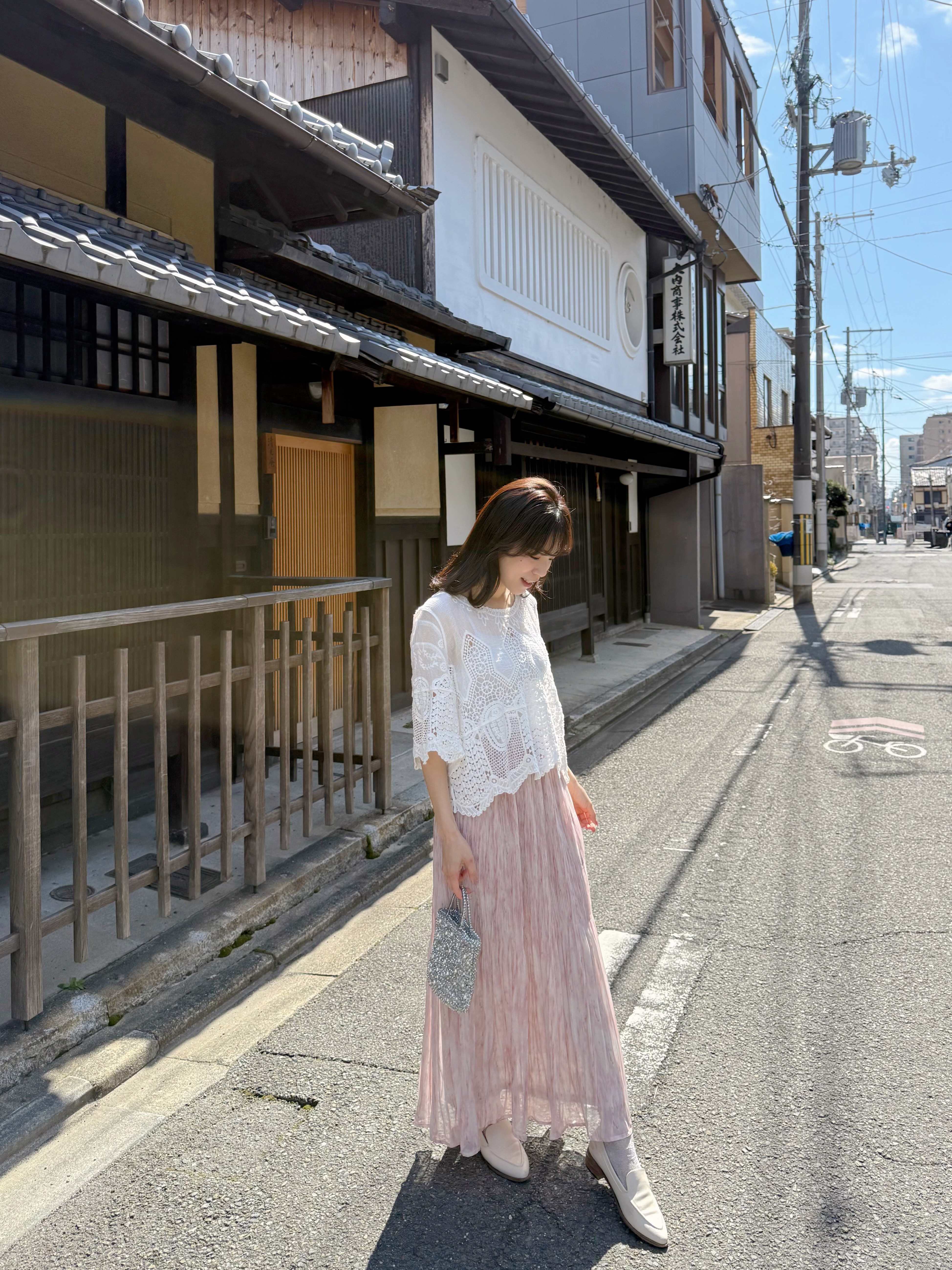 水彩色百摺雪紡半身裙