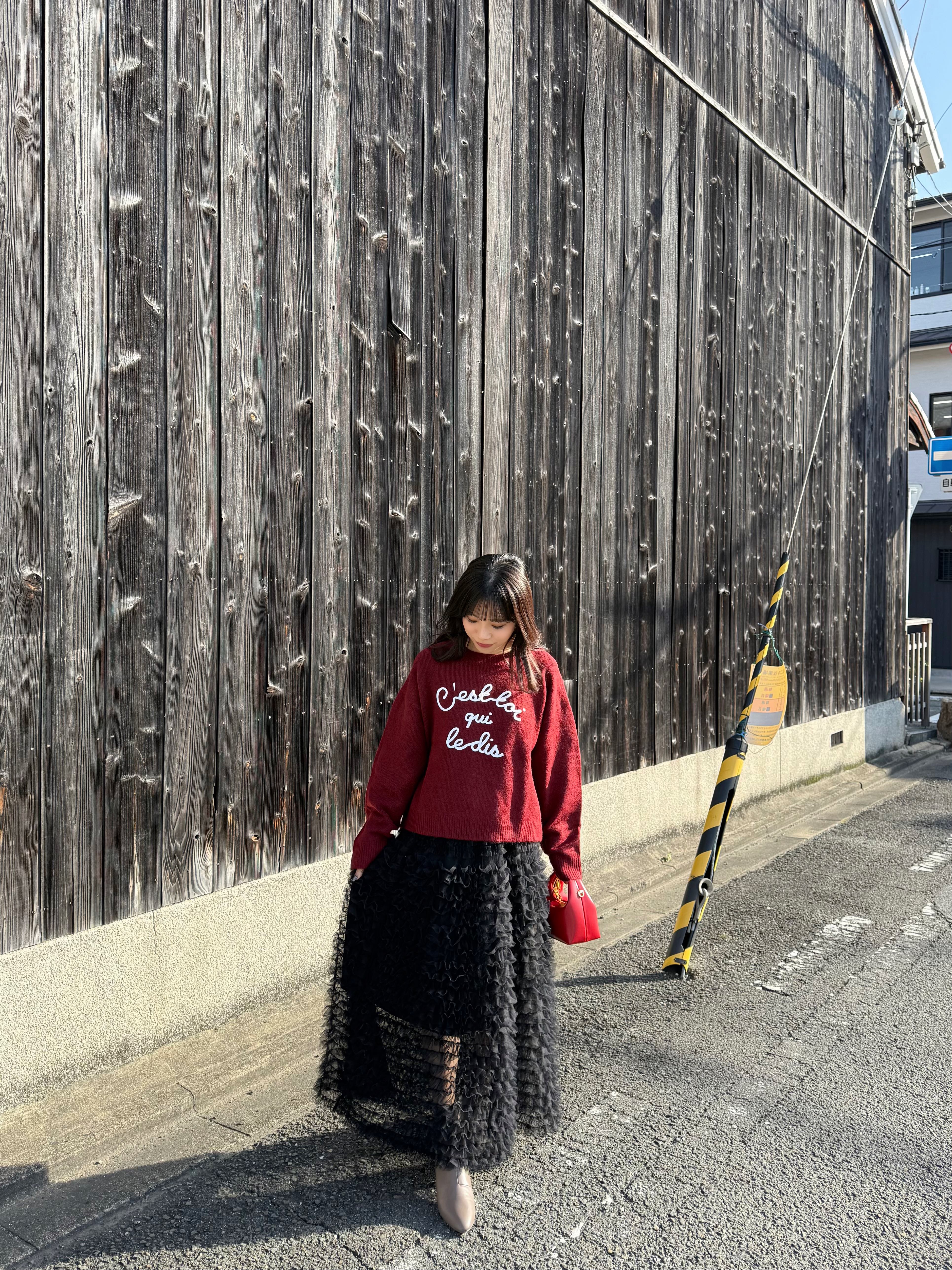 3色•層次紗紗長款半身裙