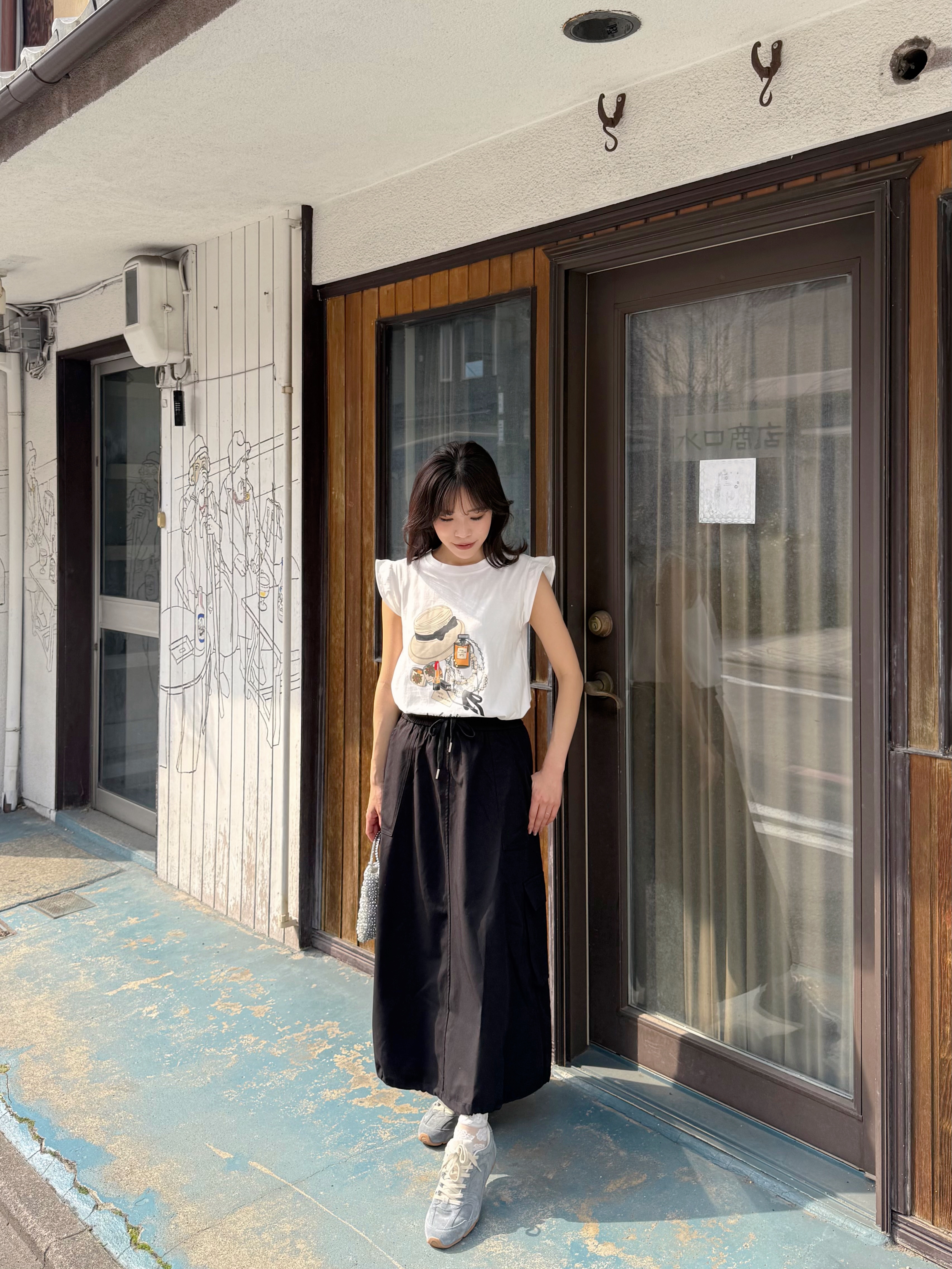 淨色泡泡有袋A line裙