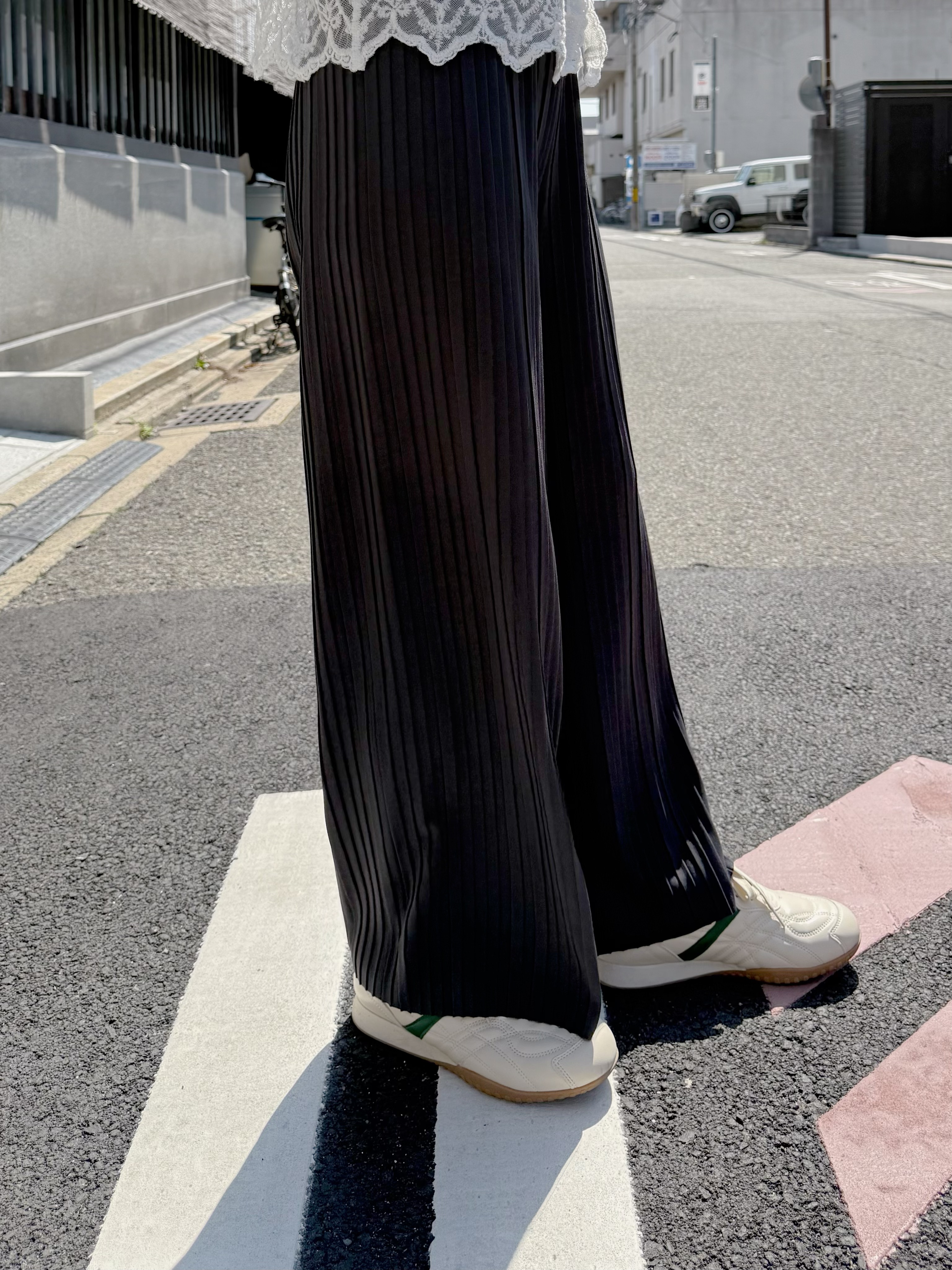 3色•可自行剪裁百摺長褲
