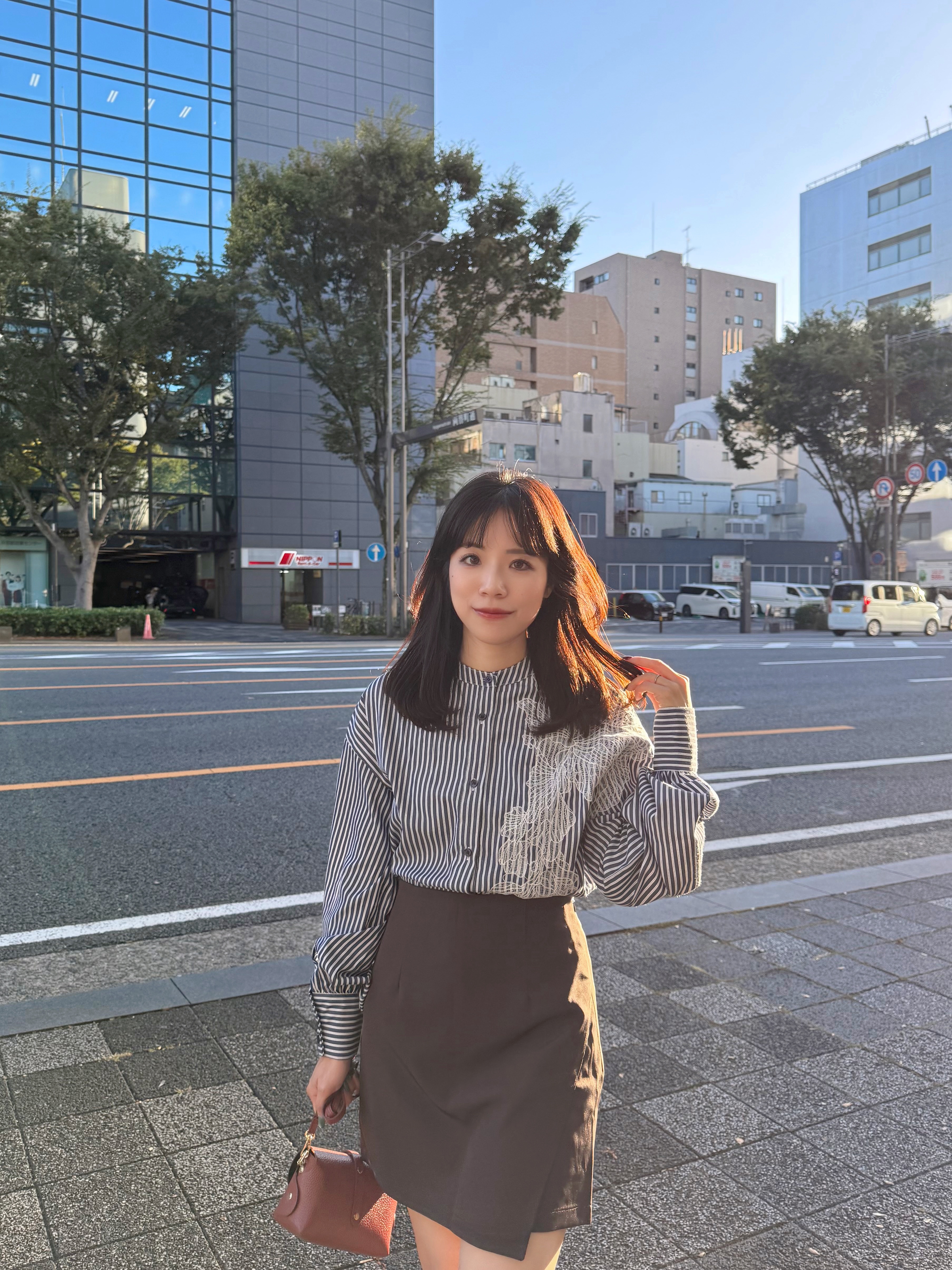 蕾絲車花圓領雪紡恤衫