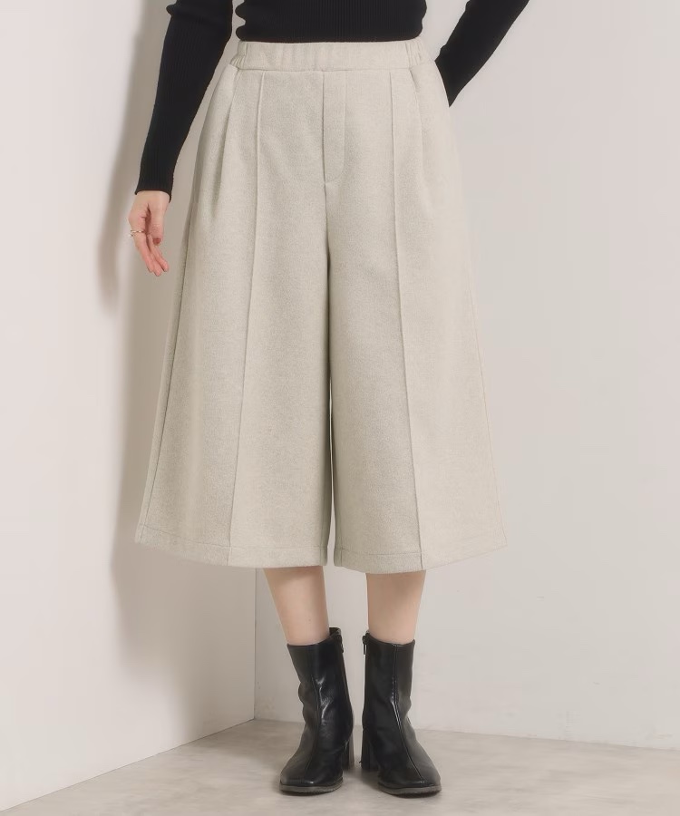 3色•淨色絨及膝長褲