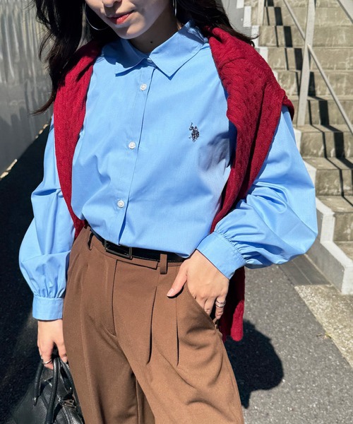 Polo刺繡logo長款恤衫