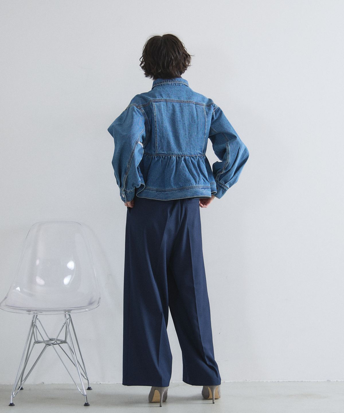 2色•傘尾牛仔外套