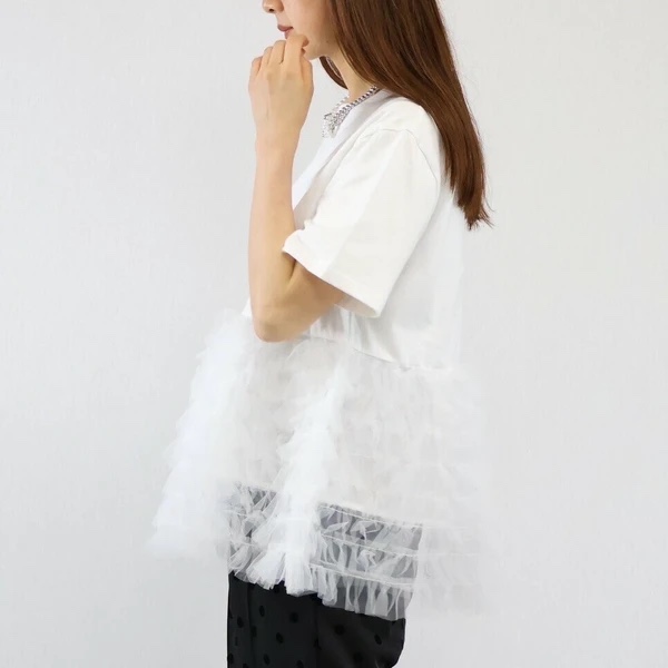 紗紗拼圓領Tee