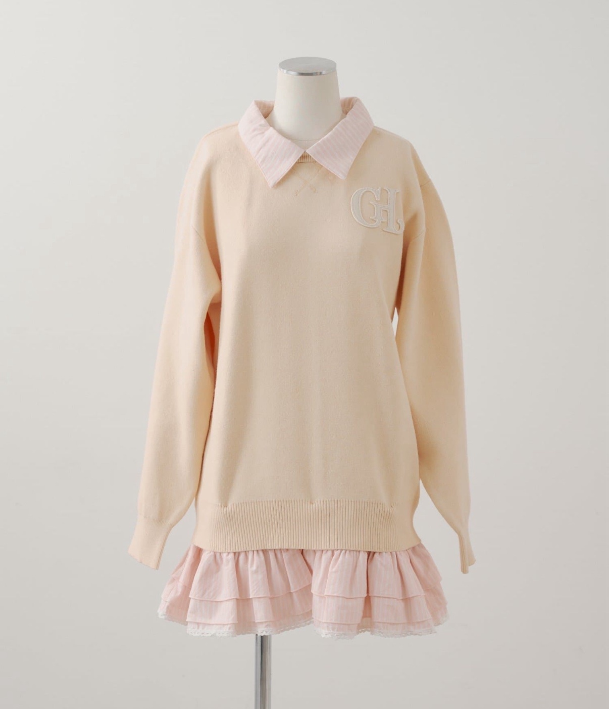 SpecialPrice•4色•波浪拼色針織連身裙