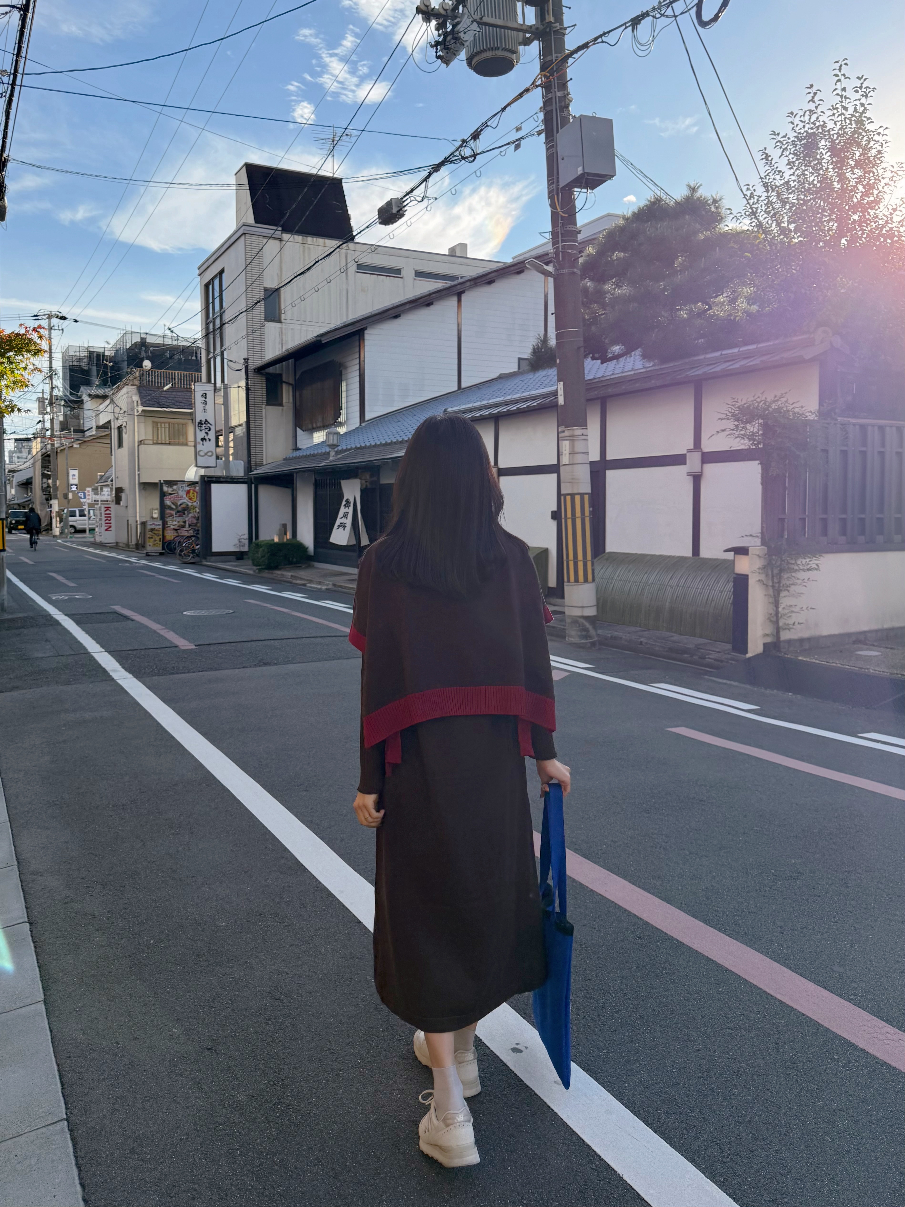 2種長度•10色•拼色斗蓬針織連身裙