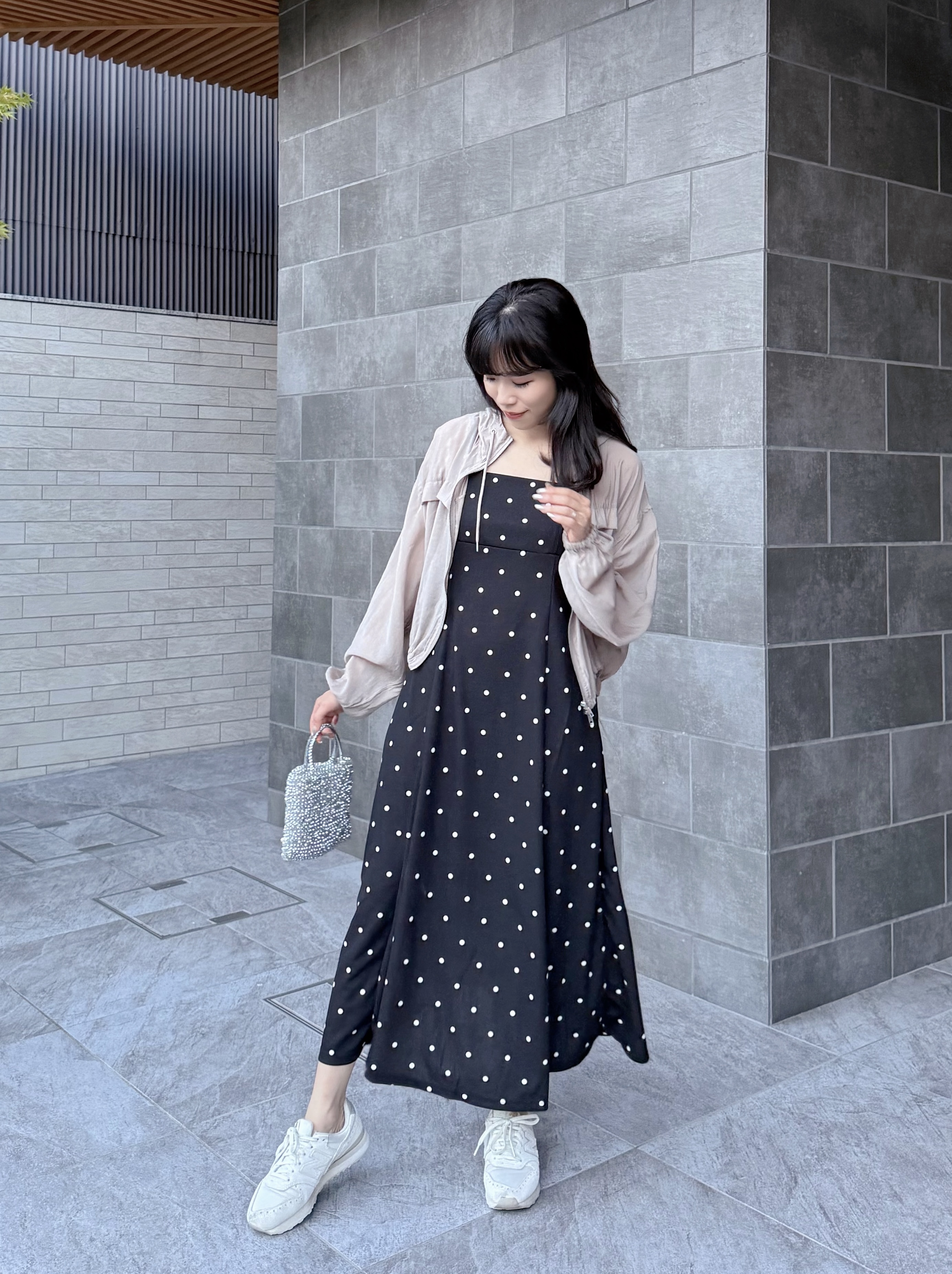 吊帶雪紡連身裙