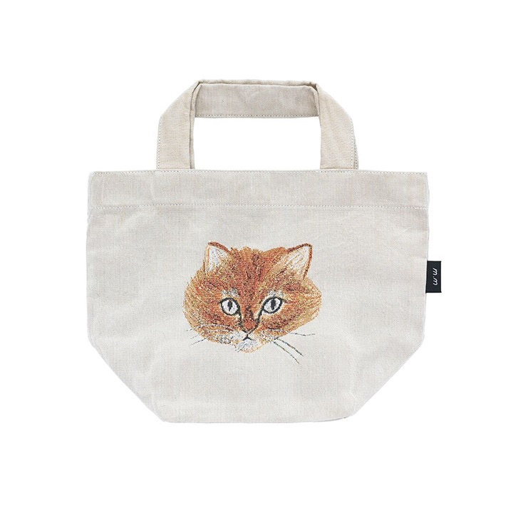 松尾Miyuki貓貓刺繡餃子袋