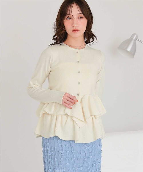 5色•波浪擺針織外套