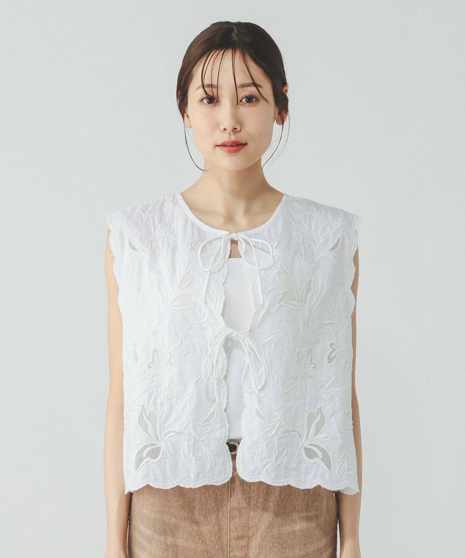 2Way 前後穿刺繡背心外套