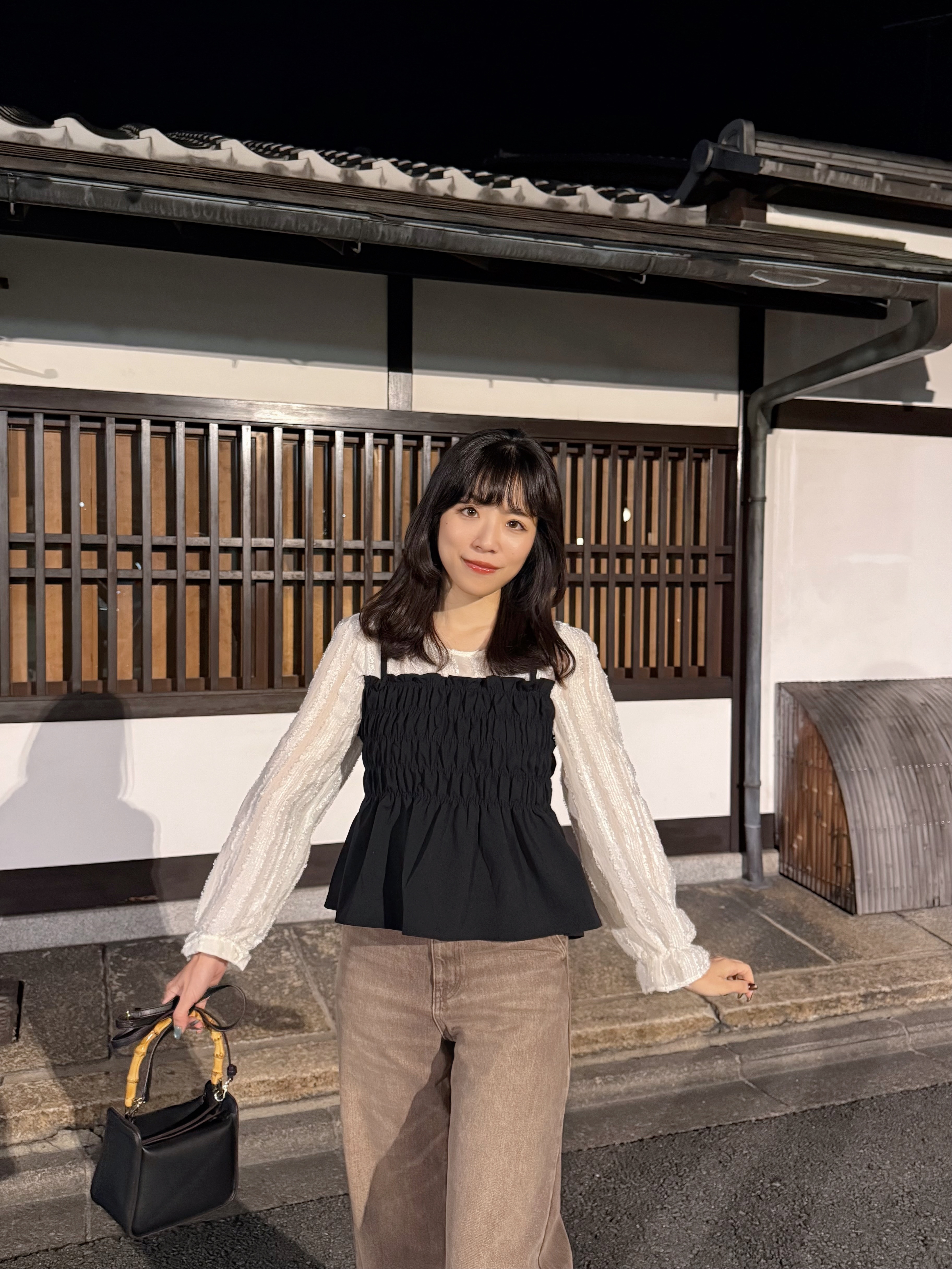 抹胸拼接雪紡上衣